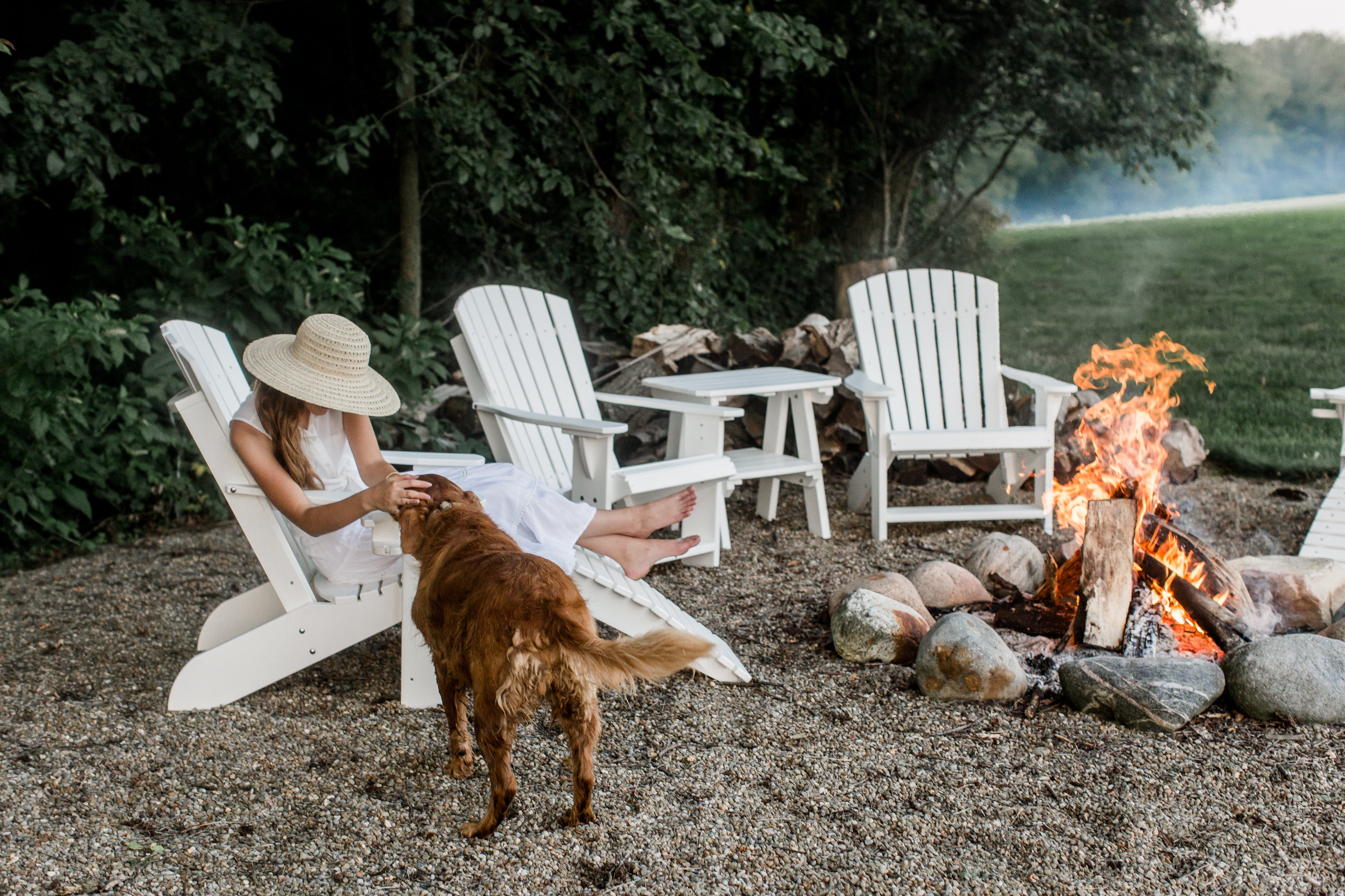 Premium Heritage Adirondack Chair - Solid Wood Outdoor Patio Furniture for Garden, Deck, Poolside & Backyard Relaxation