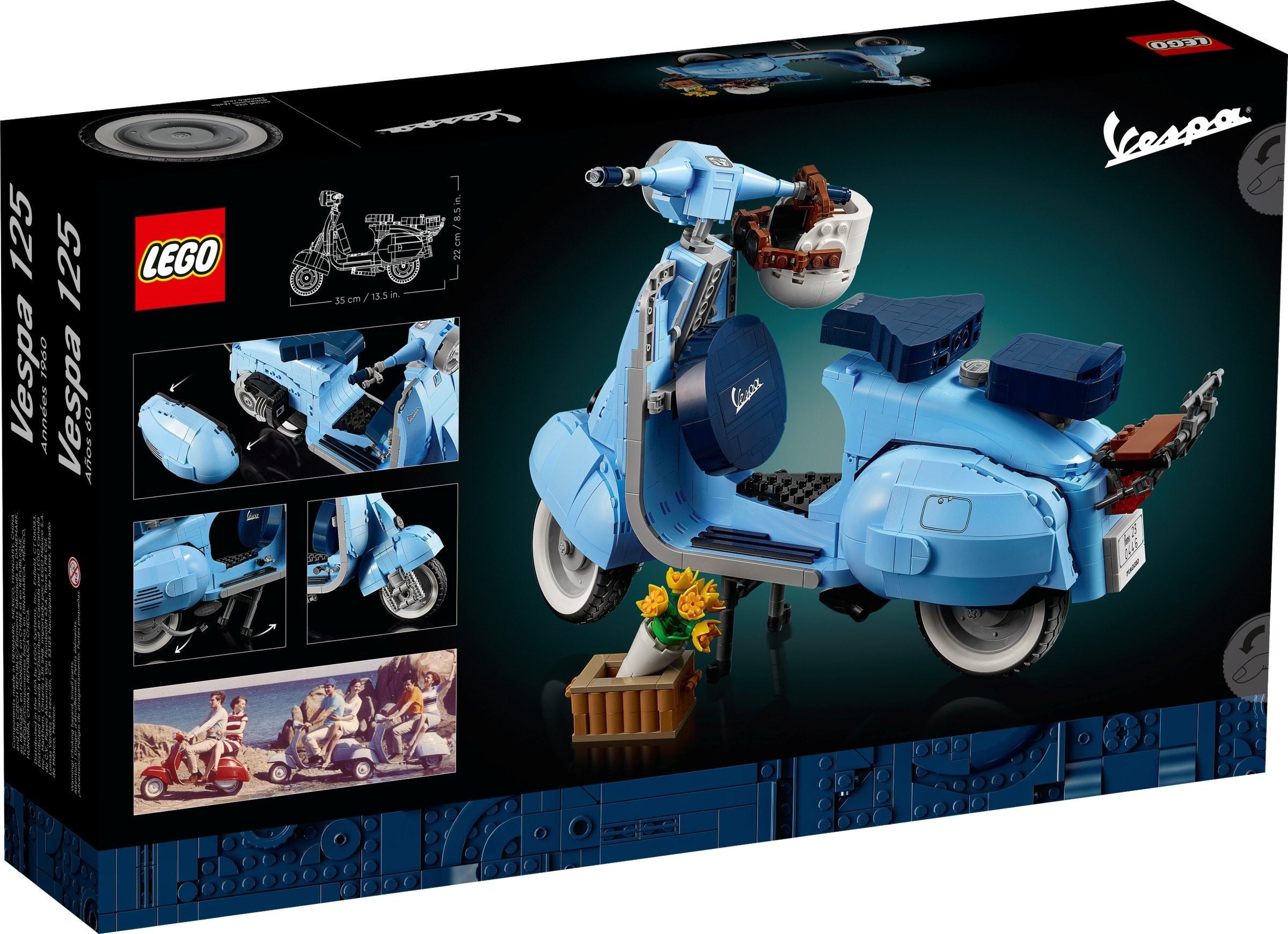 LEGO 10298 Vespa 125 Building Set - Classic Italian Scooter Model Kit for Adults, Collectors & LEGO Fans | Perfect for Home Decor, Office Display & Creative Gifts