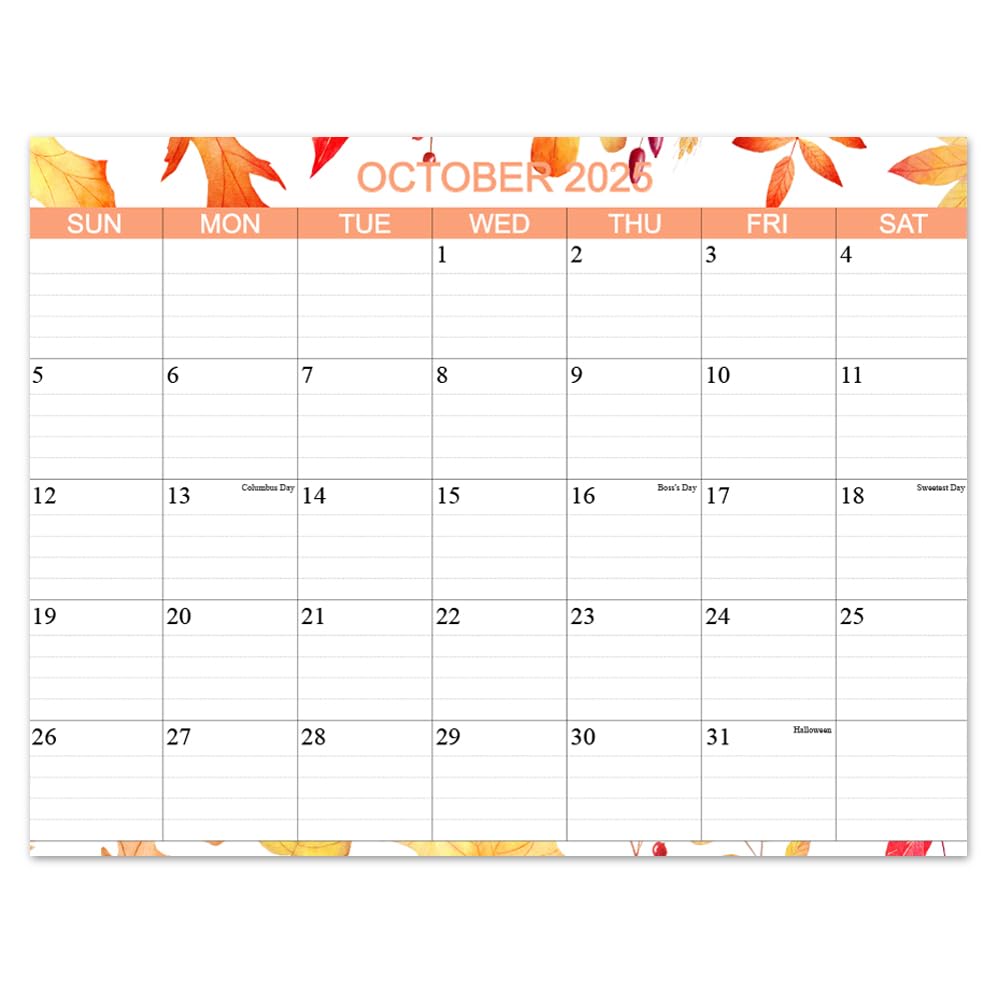 2025-2026 Magnetic Refrigerator Calendar with Seasonal Designs - 10.5