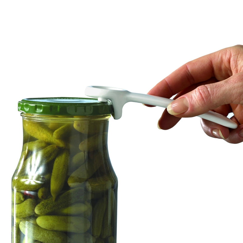 Brix Jarkey - Effortless Jar Opener for Tight Lids, Best Seller (White) - Perfect for Kitchen, Seniors & Weak Hands