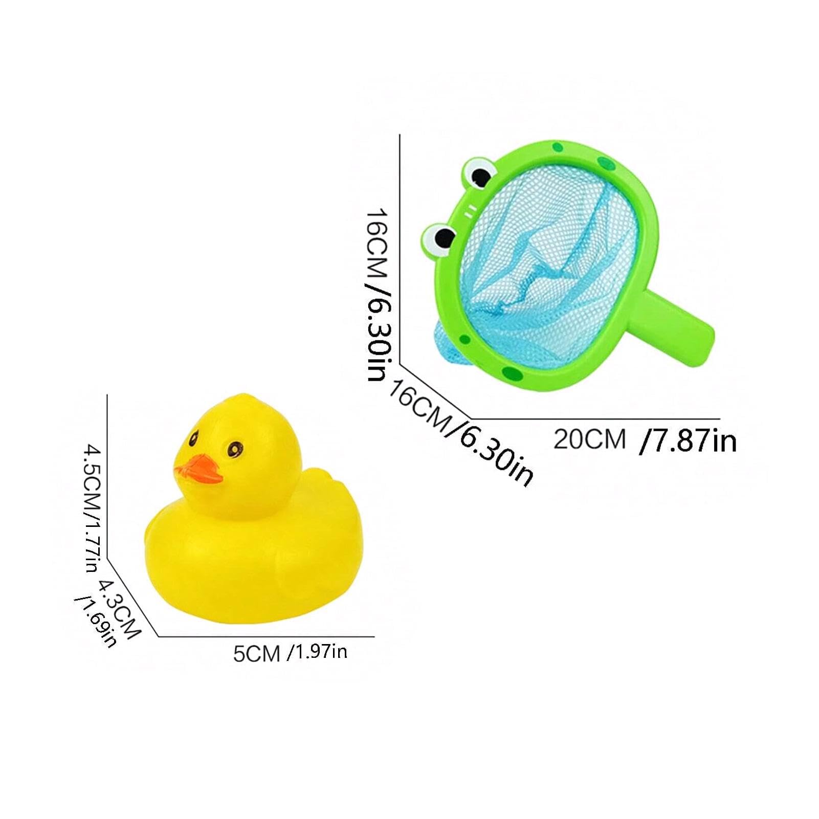 Cartoon Crab Duck Fishing Bath Toy with Net - Interactive Bathtub Fishing Game for Kids - Fun Water Play & Floating Bath Time Toy - Perfect for Toddlers & Preschoolers