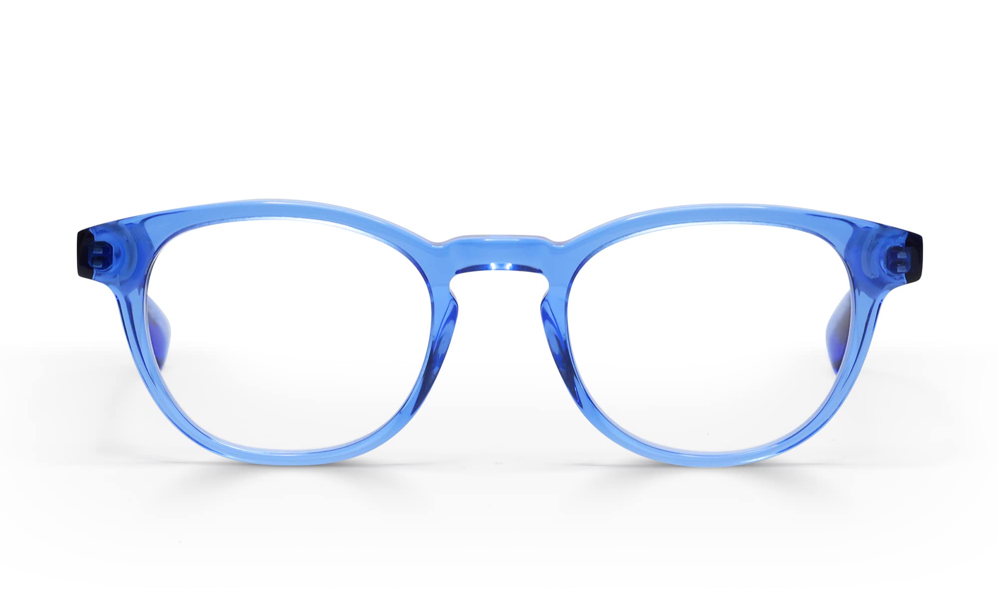 Eyebobs Clearly Premium Reading Glasses for Men & Women - Round Frame for Average Faces (0.0x to 4.0x) | Comfortable Readers for Office, Reading & Computer Work