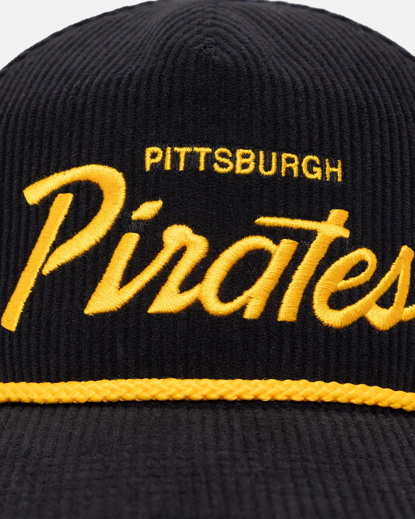 47 Brand Pittsburgh Pirates MLB Opening Day Snapback Hat - Adjustable Crossrope Hitch Black Baseball Cap for Men & Women - Perfect for Games, Tailgating & Casual Wear