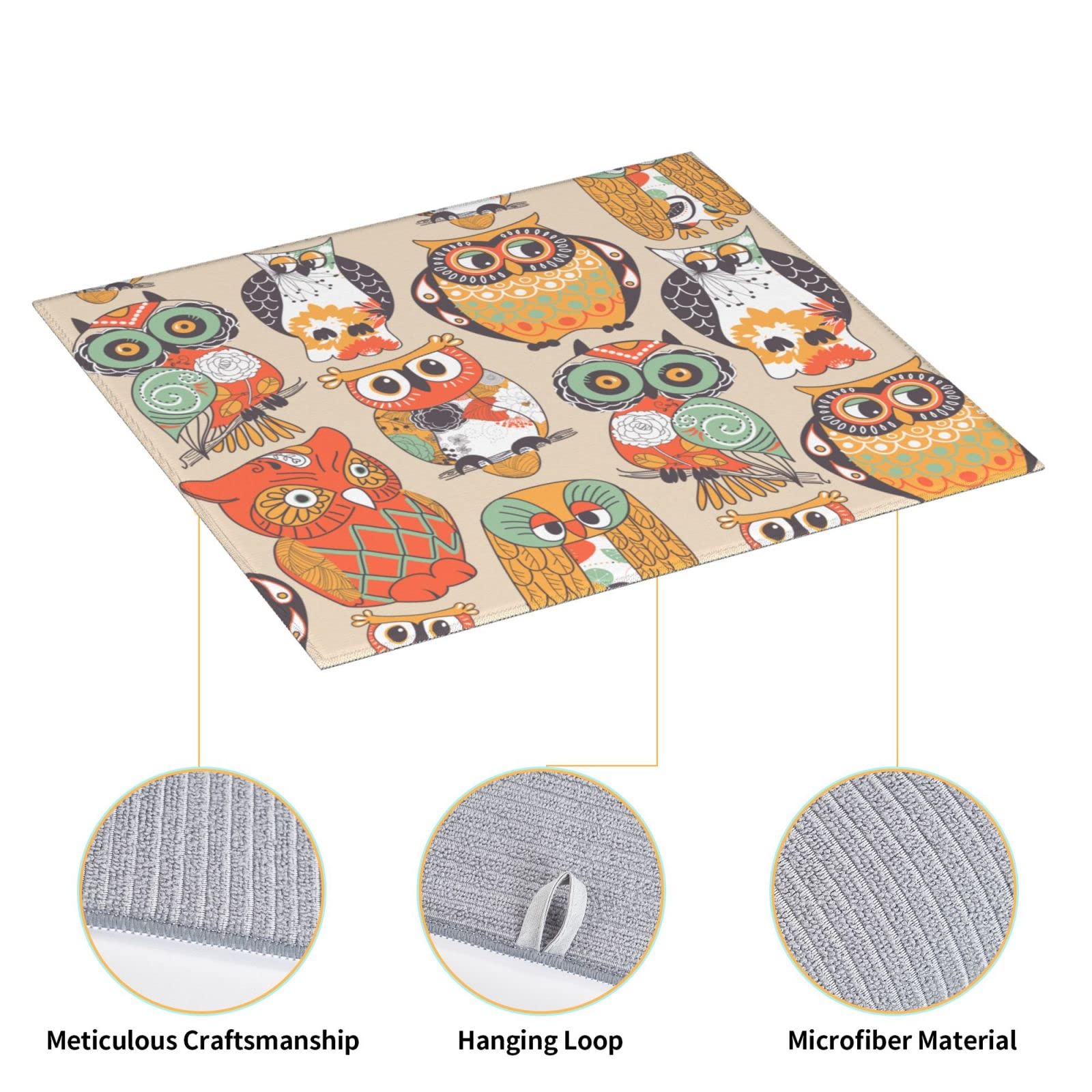 Premium Owl-Shaped Dish Drying Mat - 16