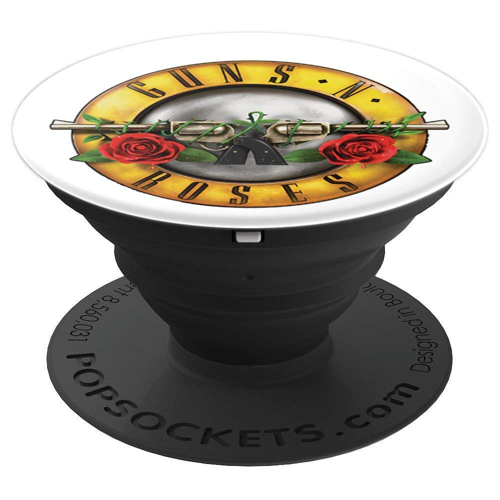 Official Guns N' Roses Bullet PopSockets Standard PopGrip - Swappable Phone Grip & Stand for iPhone, Samsung & Smartphones - Perfect for Concerts, Travel & Everyday Use