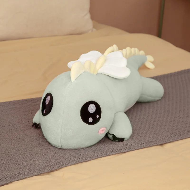 90-130cm Giant Angel Dinosaur Plush Toy - Soft Winged Cartoon Dinosaur Stuffed Animal Pillow for Kids | Perfect for Bedroom Decor, Birthday Gifts & Cuddle Companions
