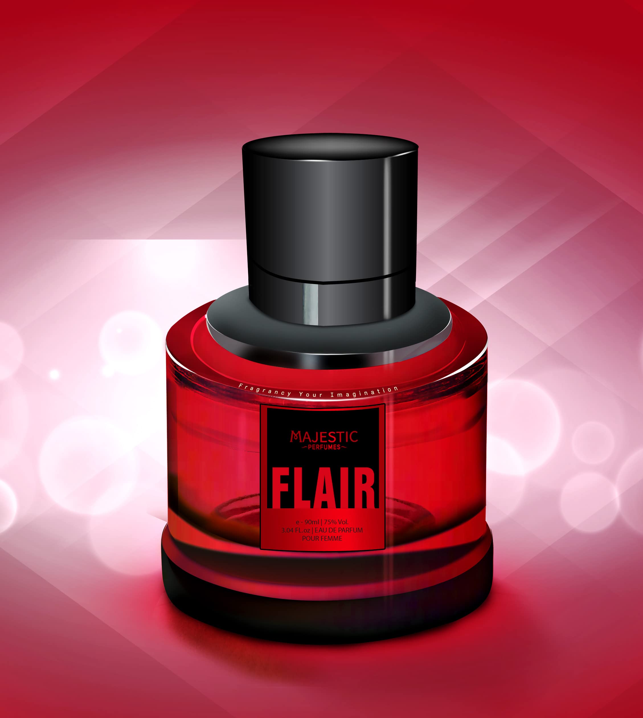 Flair Red Unisex Perfume | Eau De Parfum Spray for Women & Men | Long Lasting Strong Fragrance | Romantic Date & Evening Wear | Perfect Gift for Her