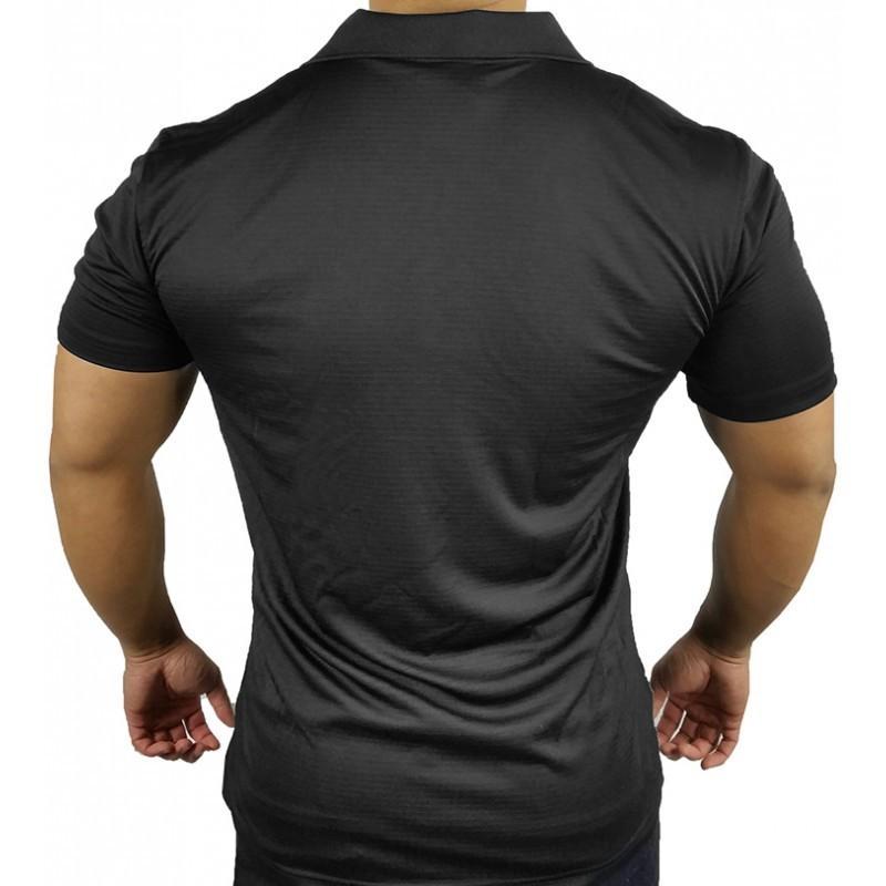 Men's Classic Black Polo Shirt - Breathable Cotton, Slim Fit Casual Tee for Golf, Work & Everyday Wear