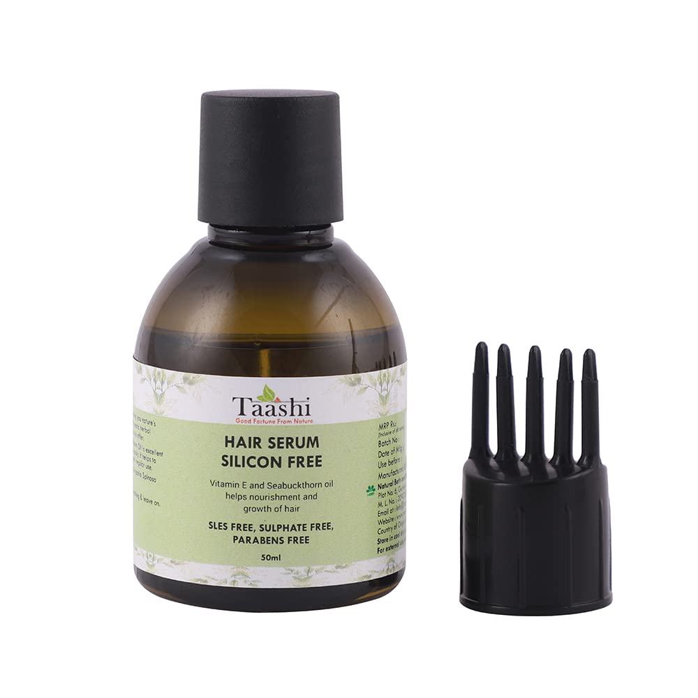 Taashi Hair Serum - Silicon Free (50ml) for Hair Nourishment & Growth | Natural Hair Care for Dry, Damaged Hair | Perfect for Daily Use & Styling