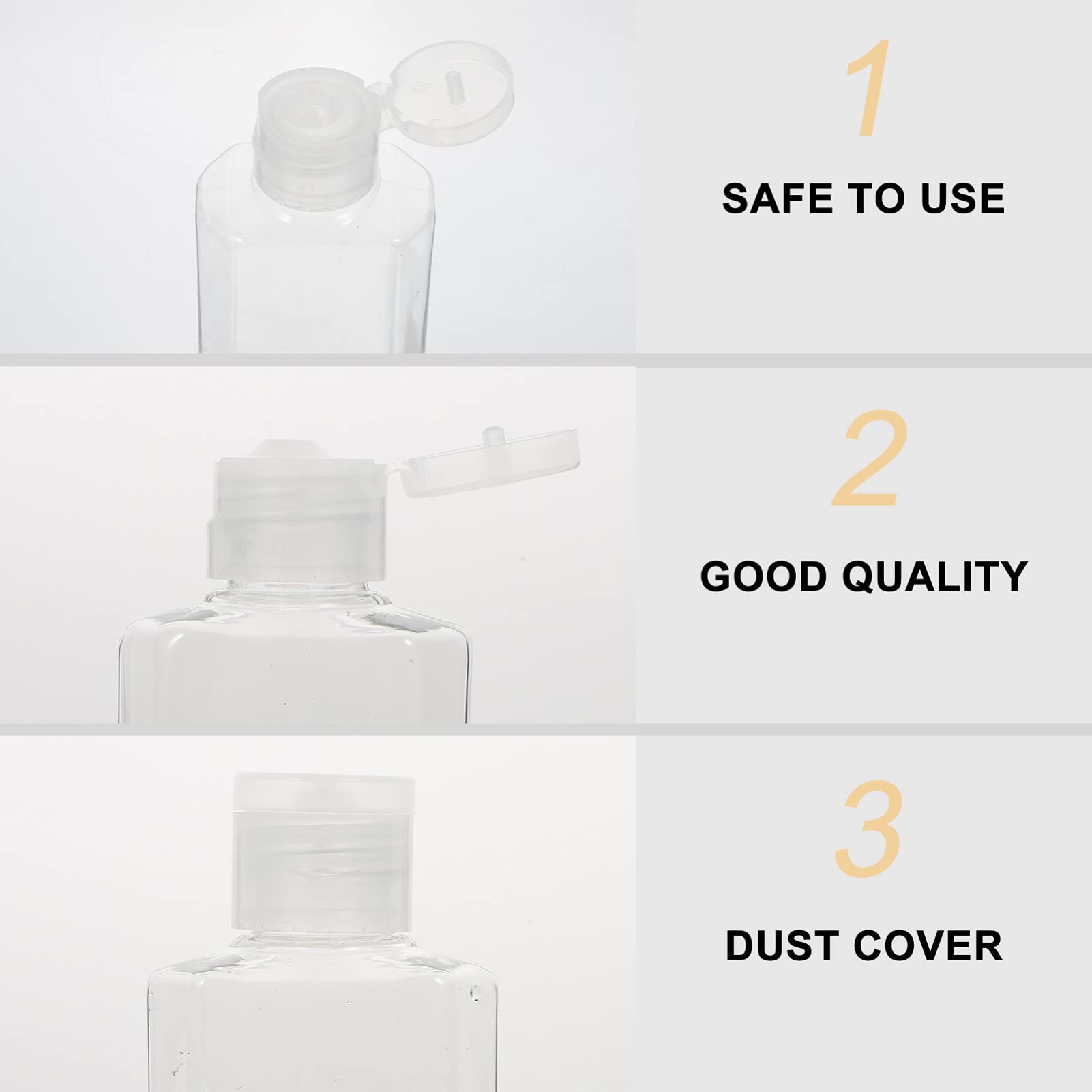 FOMIYES 25pcs 60ml Travel Bottles - Refillable Leak-Proof Cosmetic Containers for Shampoo, Lotion, Body Wash | Portable Toiletry Kit for Airplane, Gym, Camping & Vacation