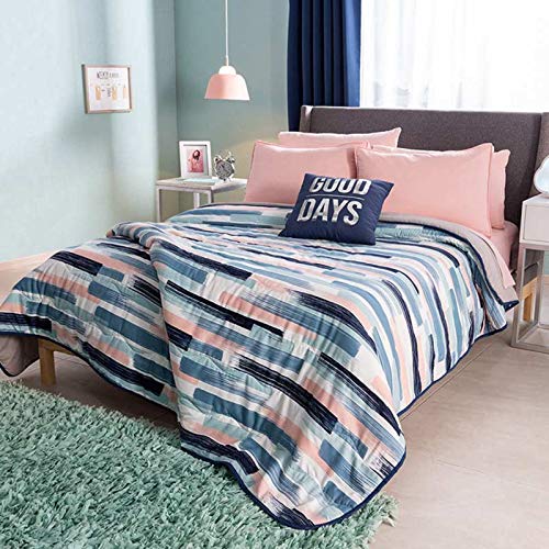 Reversible Comforter Set 6-Piece Twin Size for Teen Girls - Soft Brush Strokes Design, Bed Sheet Set for Cozy Sleep & Stylish Bedroom Decor