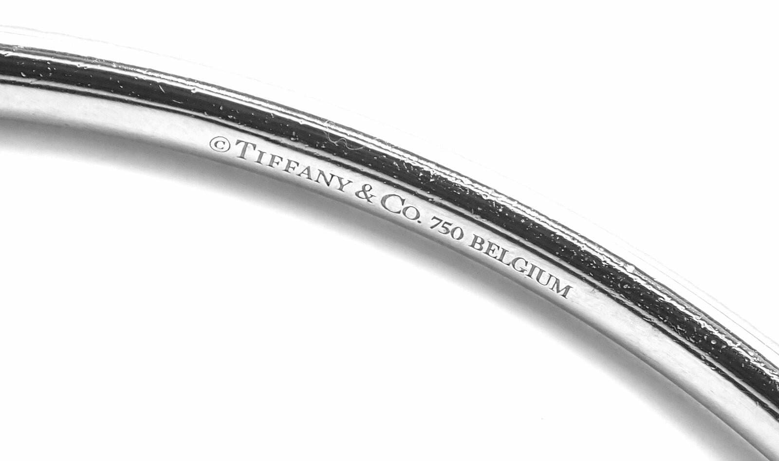 Tiffany & Co Metro 18k White Gold Full Diamond Three Row Bangle Bracelet - Luxury Diamond Tennis Bracelet for Women - Perfect for Weddings, Anniversaries & Special Occasions