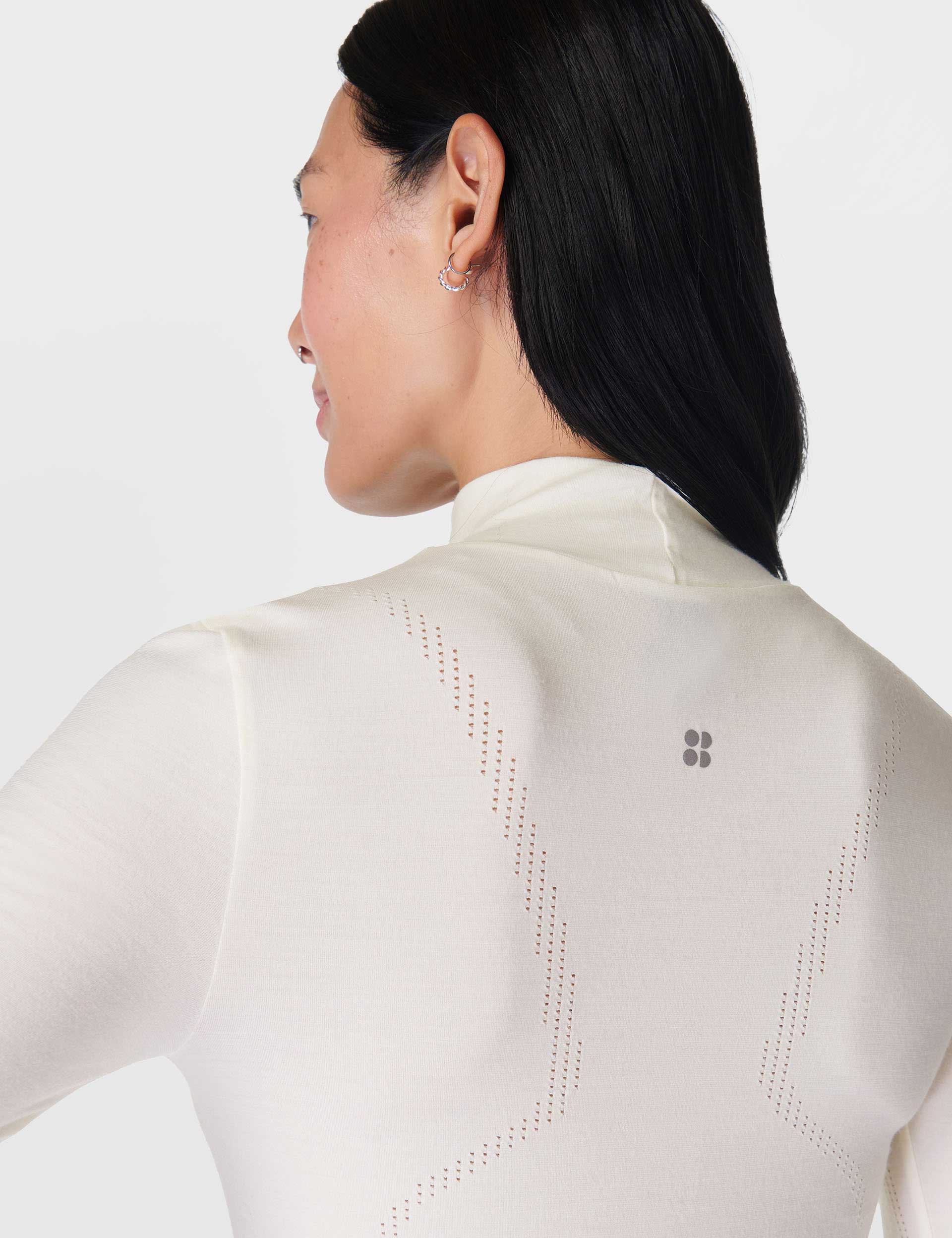 Premium Merino Wool Blend Turtleneck Base Layer Top for Men & Women - Studio White - Warm & Breathable Thermal Underwear for Winter, Hiking & Outdoor Activities