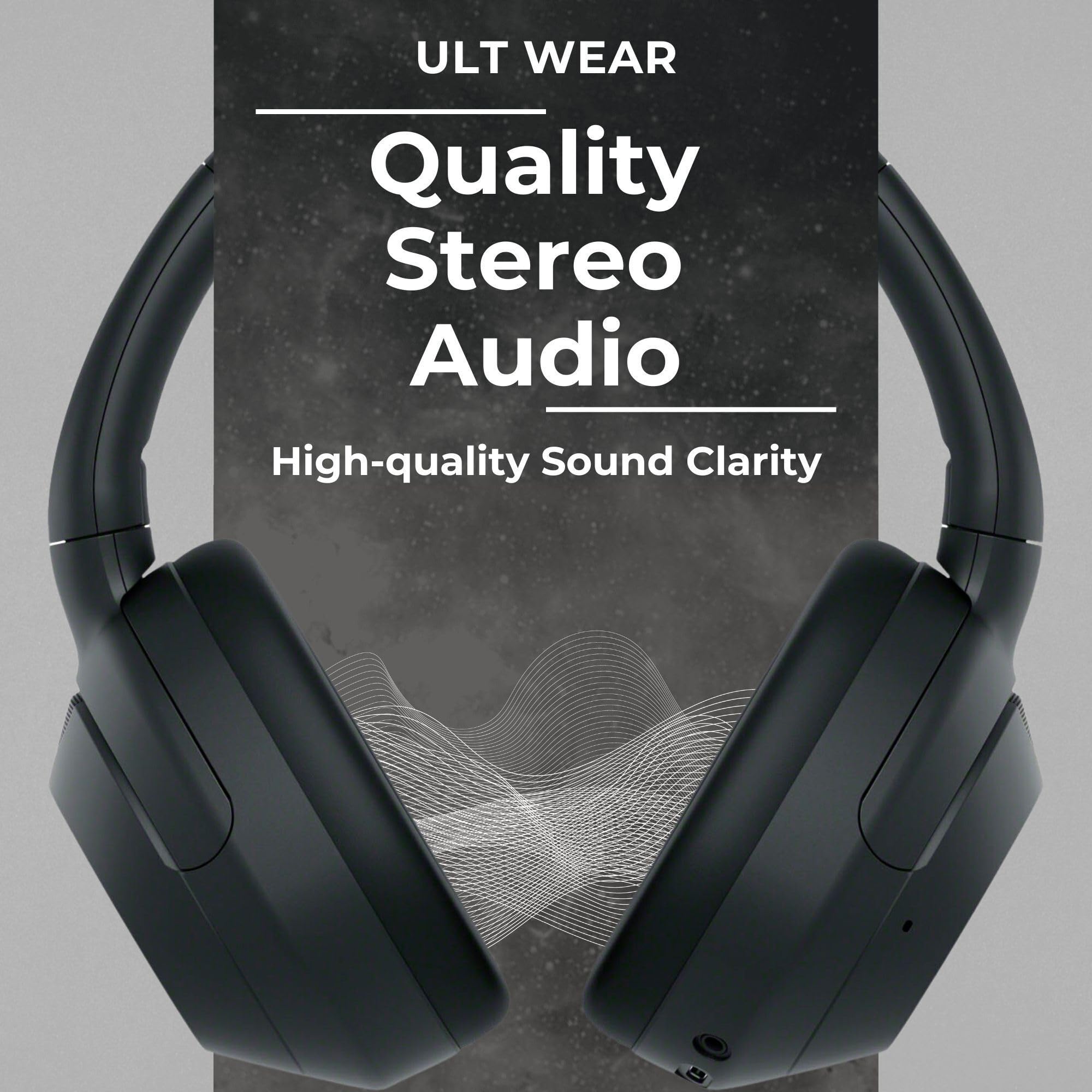 Sony WHULT900N-B ULT Wireless Noise Cancelling Headphones (Black) with Accessories Bundle - Premium Sound Quality, Bluetooth Over-Ear Headset for Travel, Work & Music Lovers