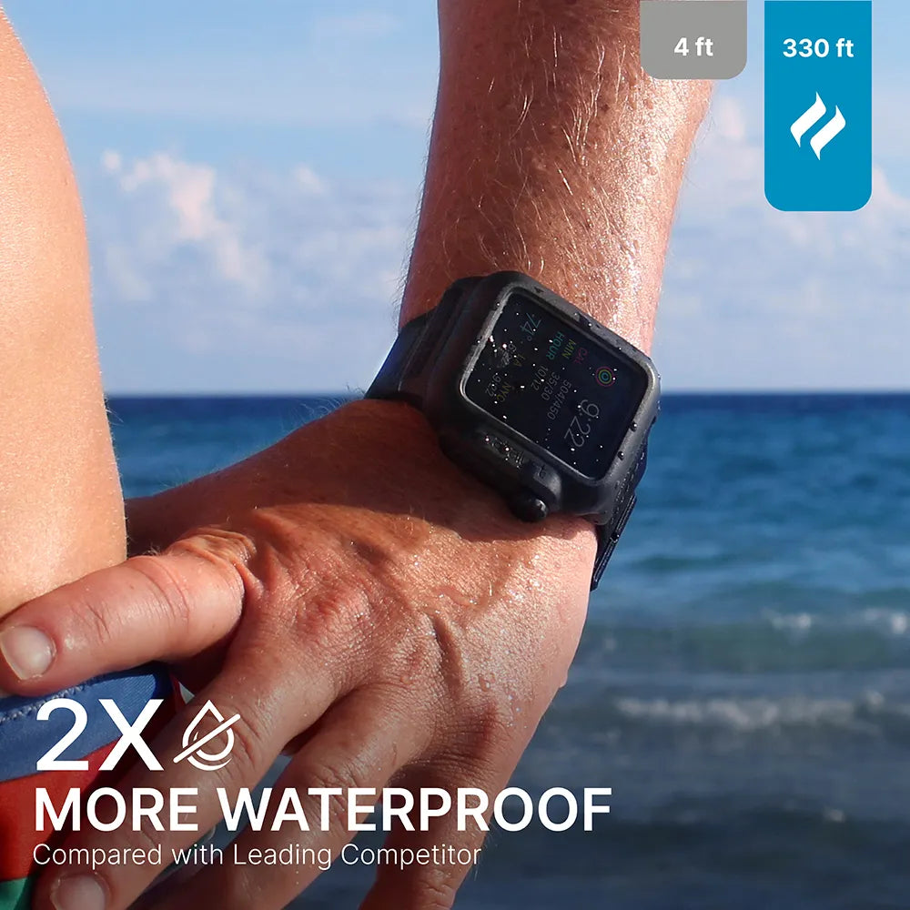 42mm 100M Waterproof Case with Band for Apple Watch Series 3/2 - Durable Protection for Swimming, Surfing & Outdoor Activities