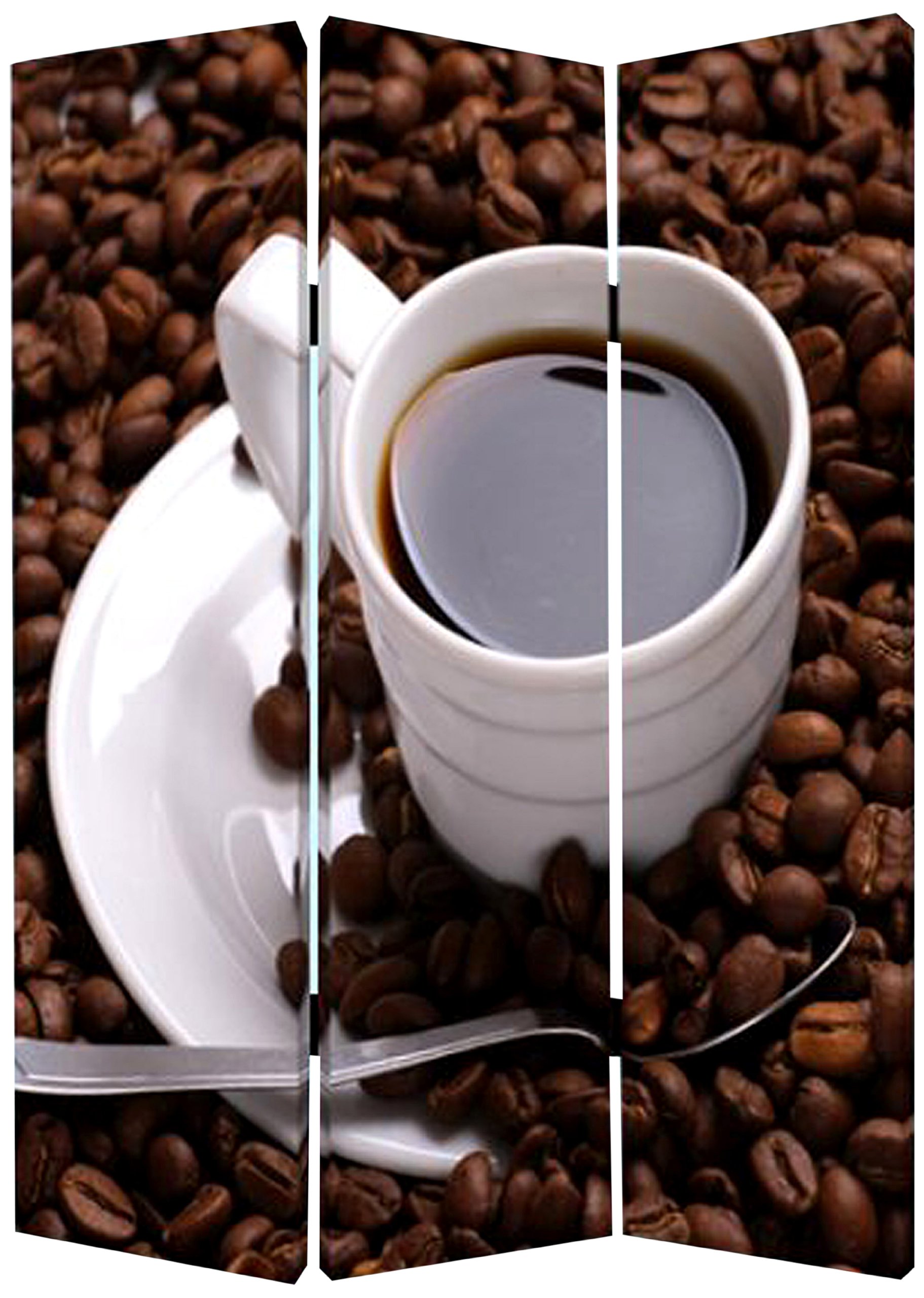 Screen Gems Coffee Time Room Divider - Foldable Privacy Partition for Home & Office - Perfect for Creating Separate Spaces in Living Rooms, Bedrooms, and Workspaces