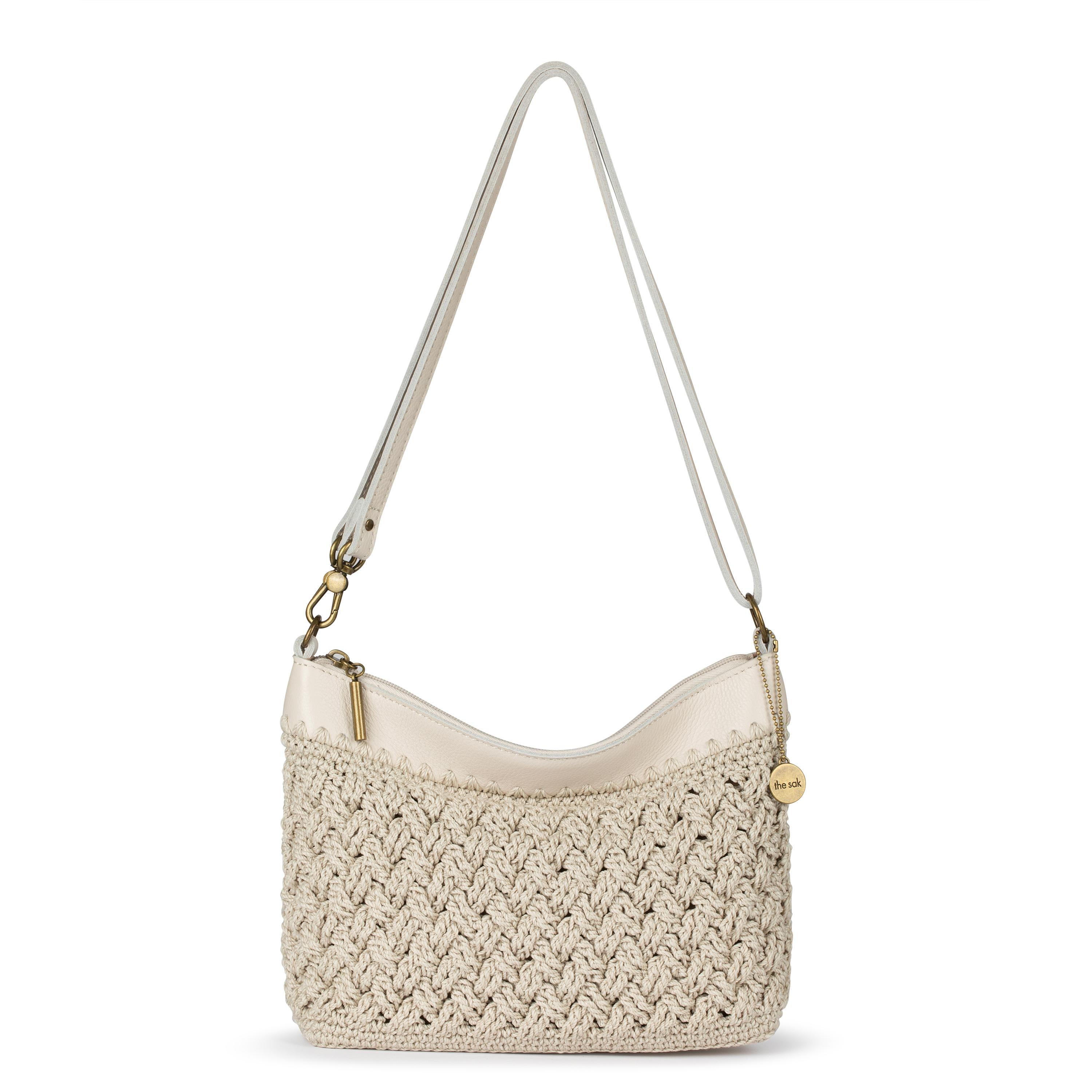 Lumi Crossbody Bag - Hand Crochet Ecru Cozy Weave Shoulder Purse for Women | Boho Chic Fashion Accessory | Perfect for Everyday Use, Shopping & Travel
