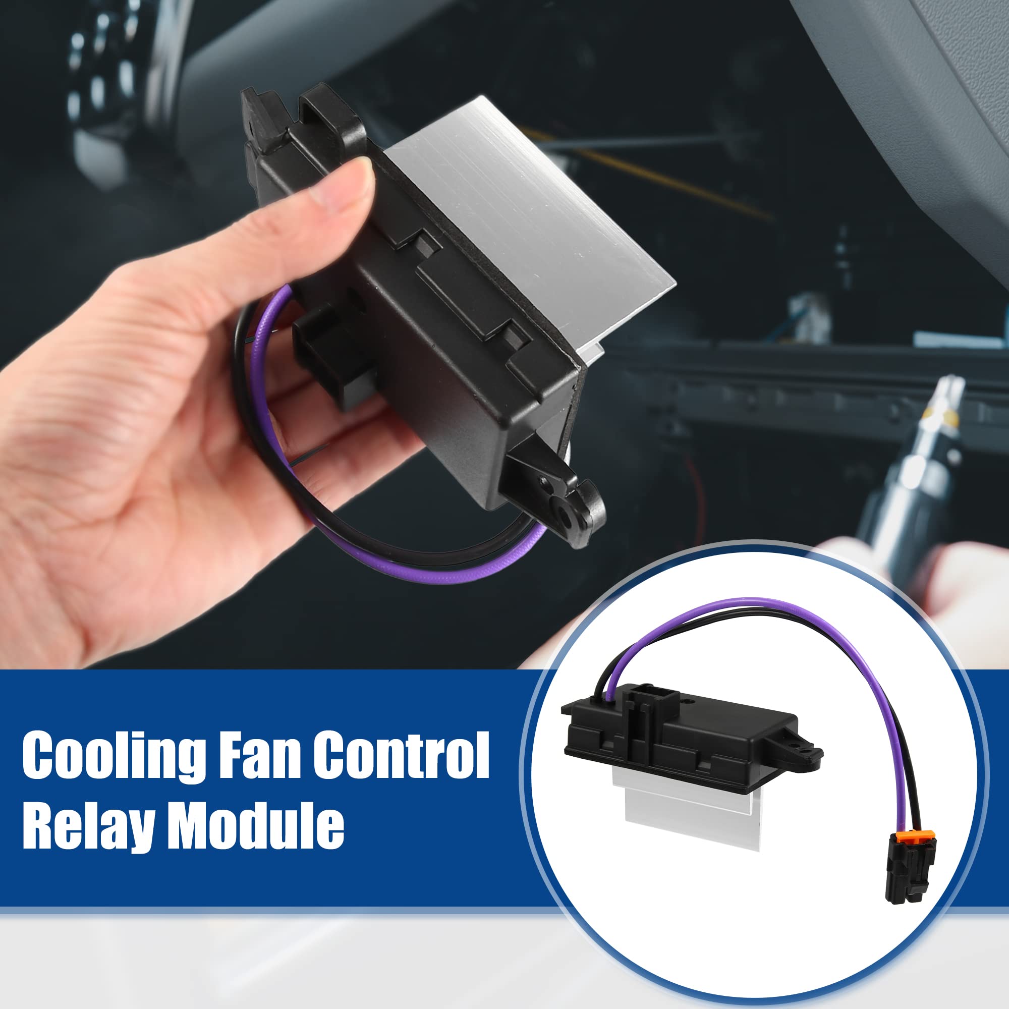 ACROPIX Radiator Cooling Fan Control Module Relay - Compatible with Chevrolet Trailblazer - Engine Cooling Fan Replacement Part - Durable Black Design (1 Pack) - Perfect for Overheating Prevention & Engine Temperature Regulation