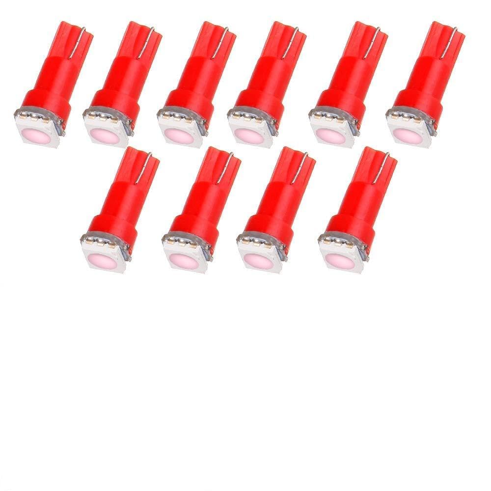 OCPTY 10-Pack Purple T5 74 LED Light Bulbs - Super Bright Dashboard & Instrument Panel Replacement Bulbs for Cars, Trucks, Boats & Motorcycles - Perfect for Gauge Cluster Lighting Upgrade