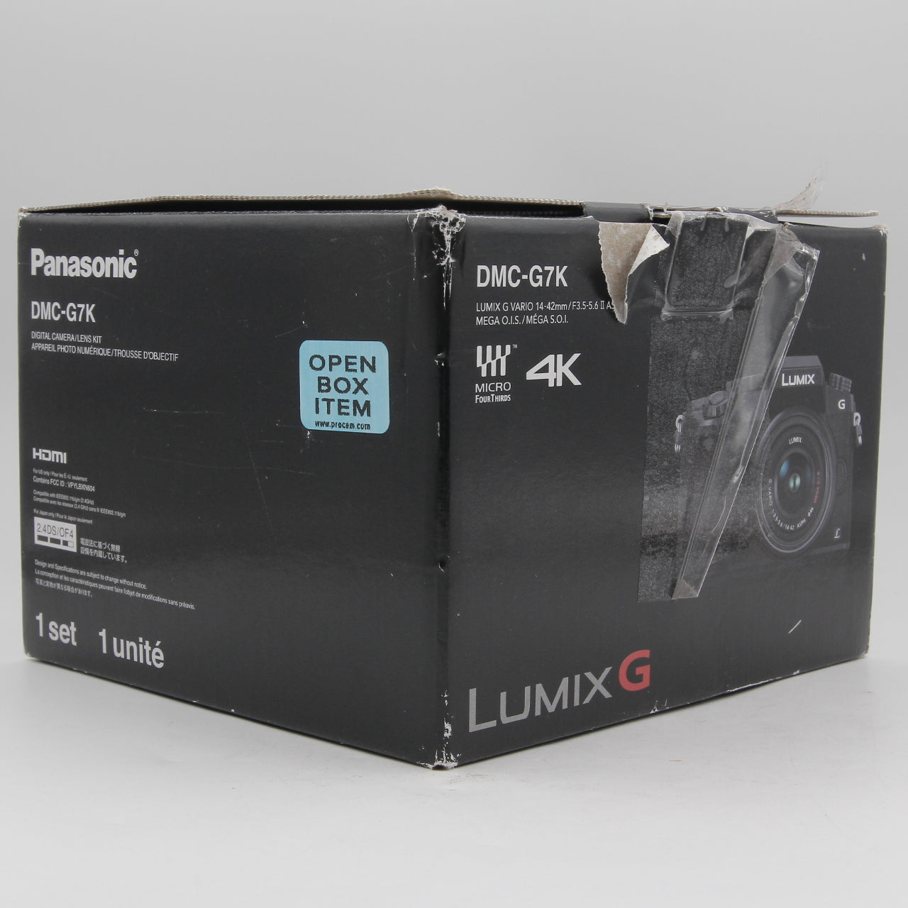 Open Box Panasonic Lumix DMC-G7 Mirrorless Micro Four Thirds Digital Camera with 14-42mm Lens (Silver) - Perfect for Vlogging, Travel Photography & Content Creation