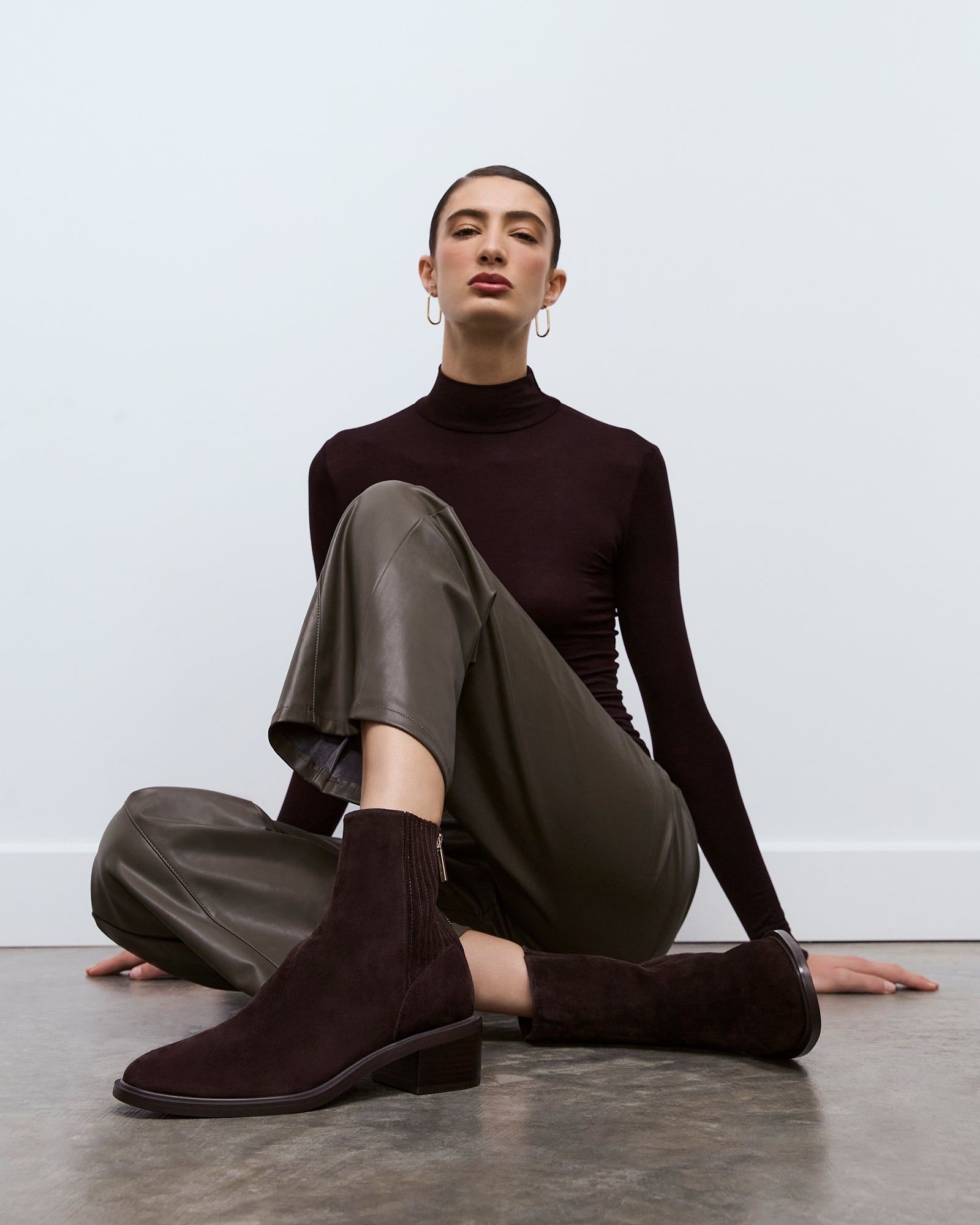 Mason Flat Ankle Boots in Bitter Chocolate Suede - Stylish & Comfortable Women's Boots for Fall, Winter & Everyday Wear