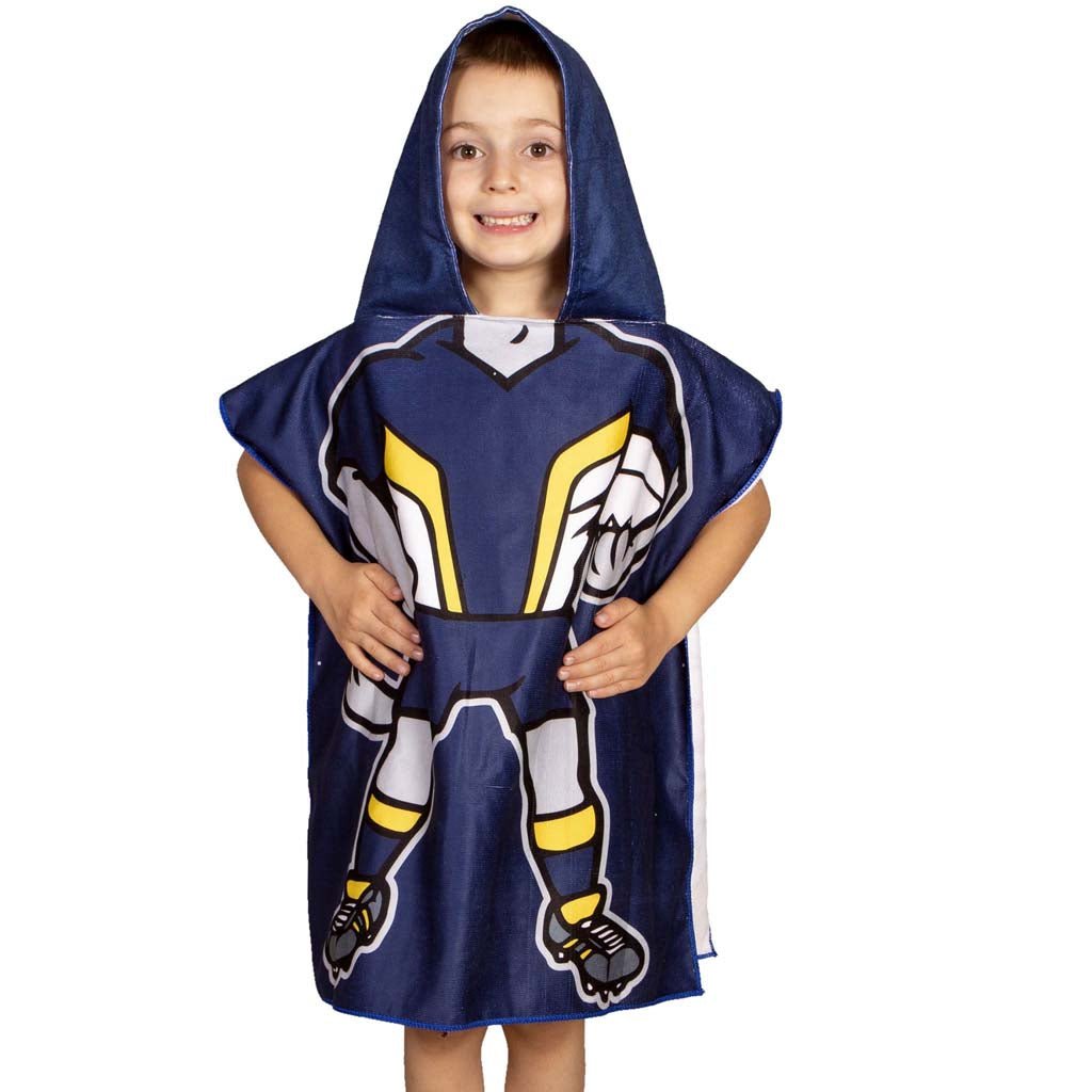 North Queensland Cowboys Mascot Hooded Kids Beach Towel - Soft & Absorbent for Swimming, Pool, Beach & Outdoor Activities