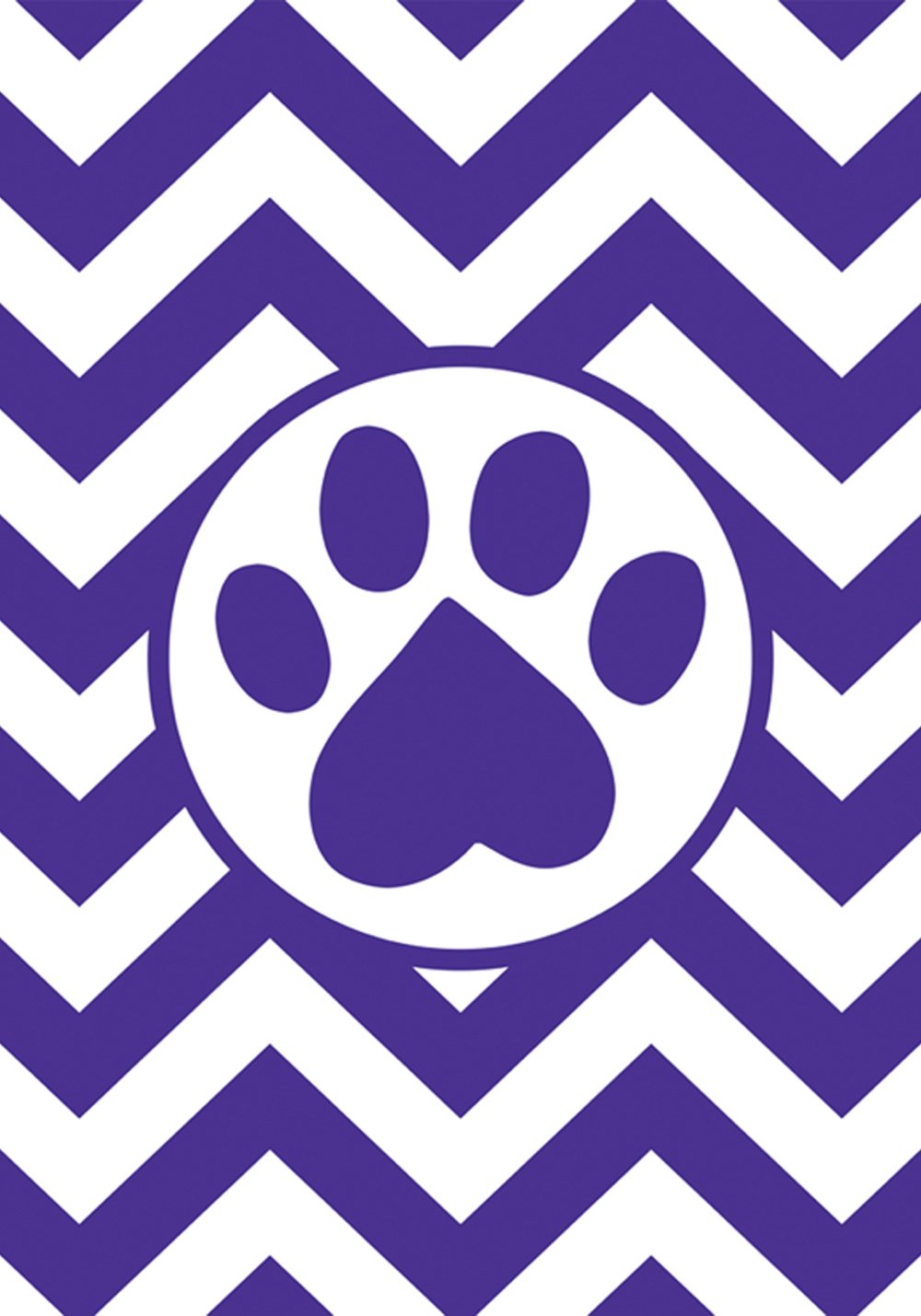 Toland Home Garden 109508 Chevron Paw Print Flag - 28x40 Inch Double Sided Dog Cat Pet Yard Flag - Weatherproof Outdoor House Decoration for Garden, Porch & Walkway