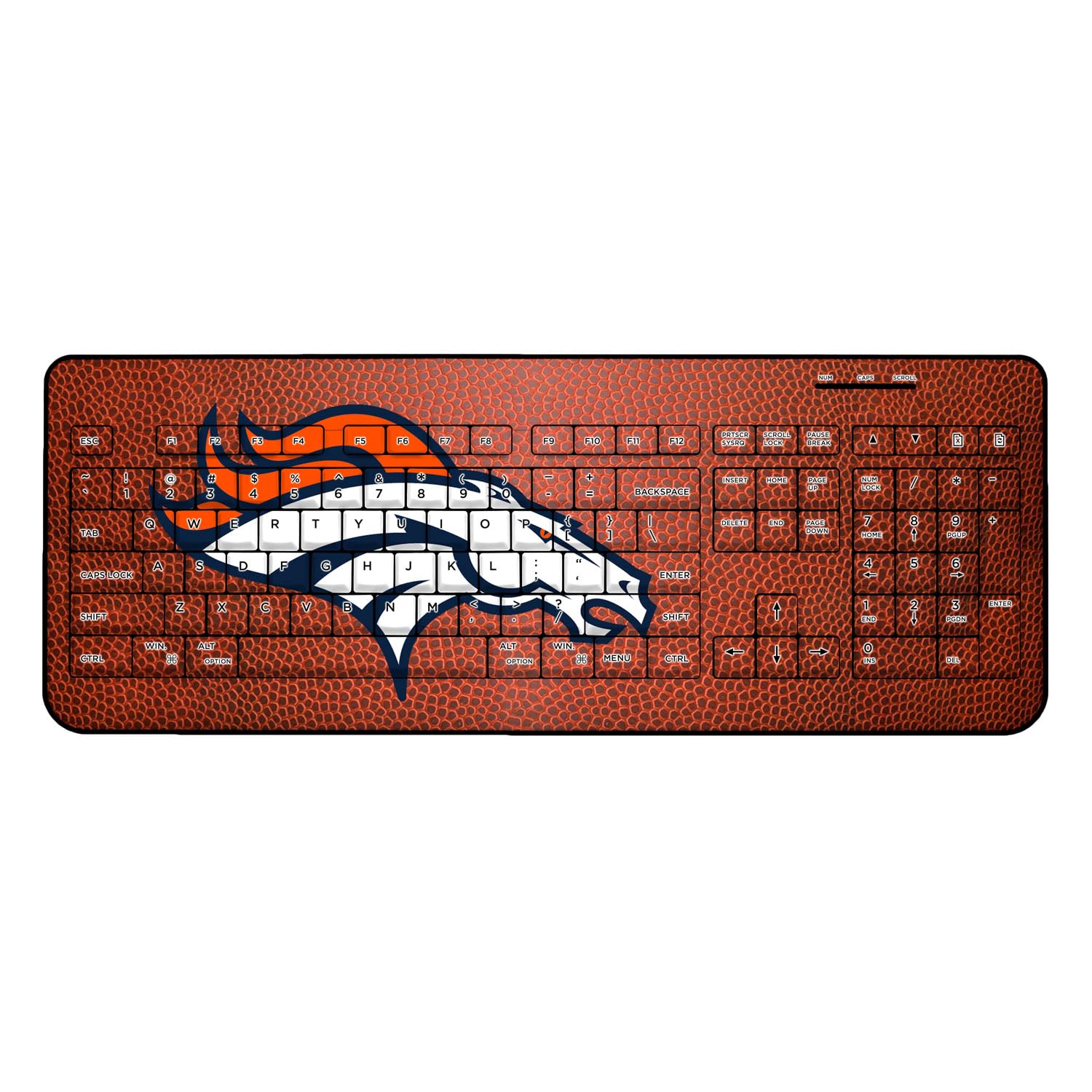 Denver Broncos NFL Wireless Keyboard - Bluetooth Gaming Keyboard with Custom Team Design for Broncos Fans - Perfect for Gaming, Office, and Home Use