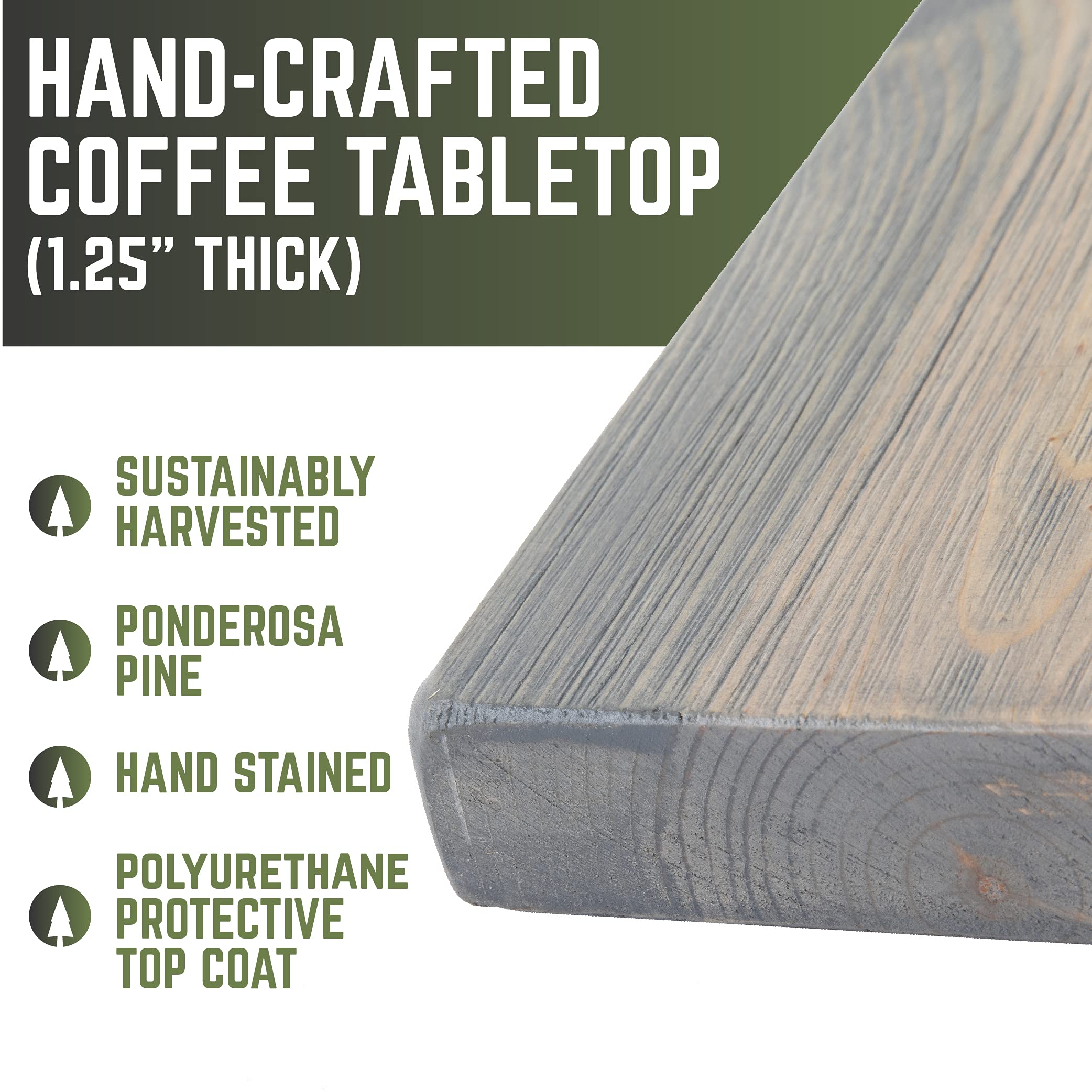 Restored Solid Wood Coffee Table Top 18
