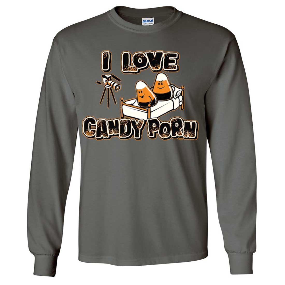 I Love Candy Porn Long Sleeve T-Shirt - Funny Graphic Tee for Men & Women - Perfect for Casual Wear, Parties, and Gifts