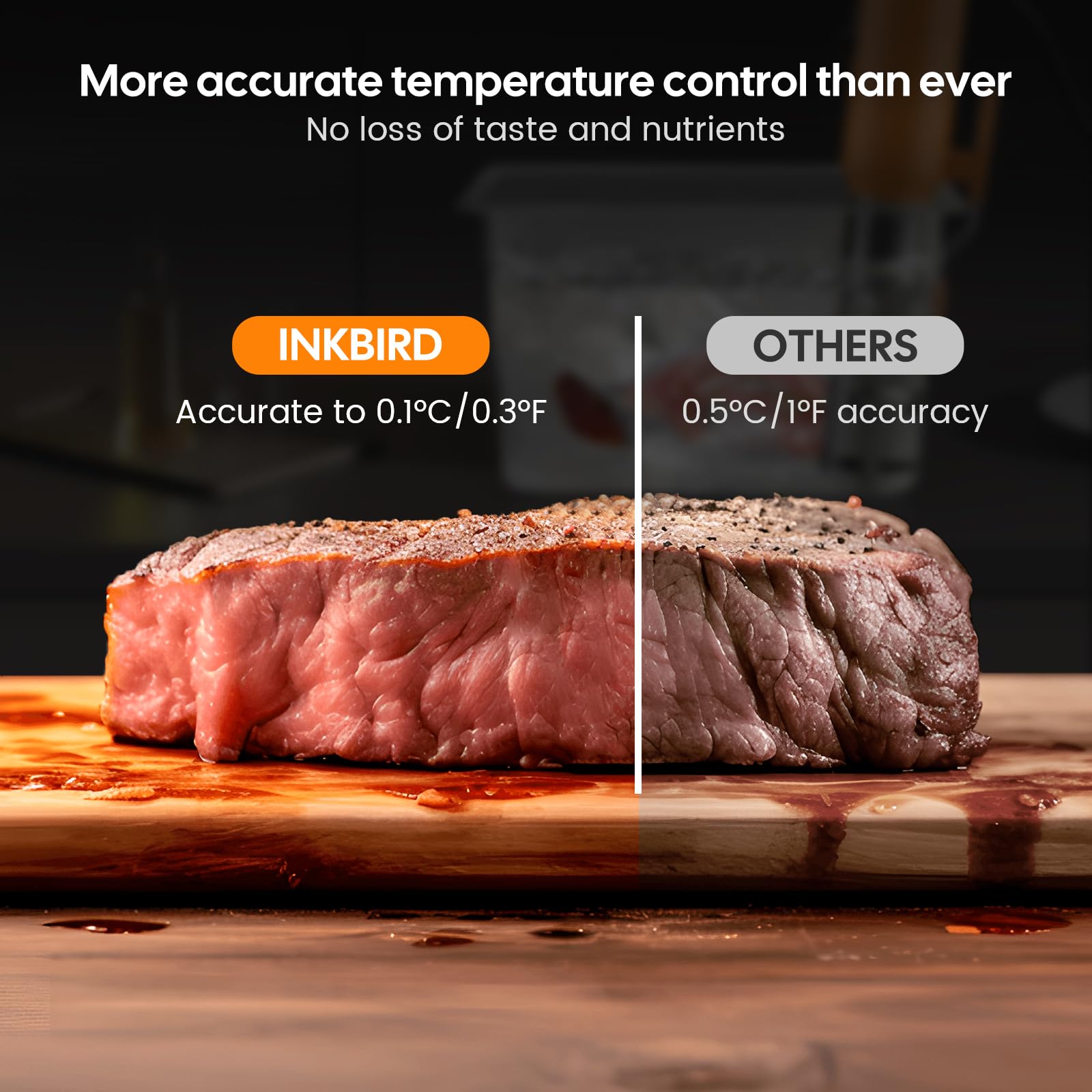 **Inkbird WiFi Sous Vide Cooker ISV-101W - 1000W Precision Immersion Circulator with 3D Water Flow, App Control & Preset Recipes - Perfect for Steak, Seafood & Meal Prep**