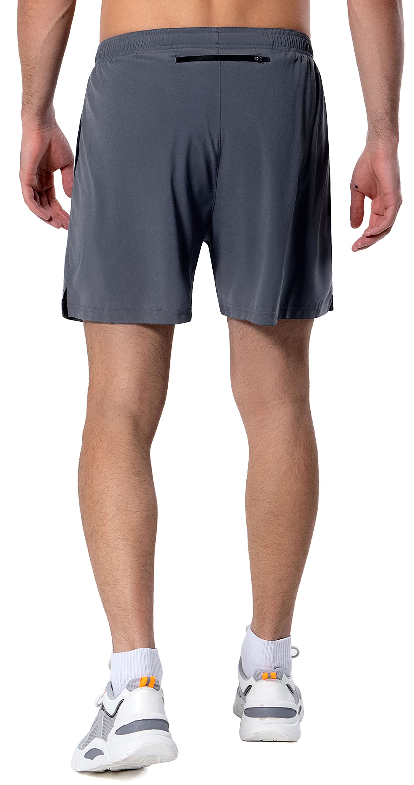 Men's 5 Inch Running Shorts - Lightweight Quick-Dry Athletic Workout Gym Shorts with Liner & Zipper Pockets for Jogging, Training & Outdoor Sports