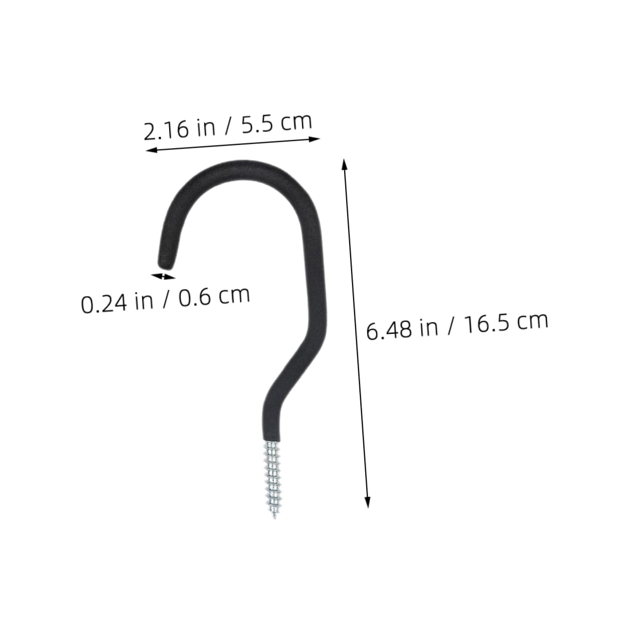 16 Pcs Heavy Duty Bike Hooks for Indoor Bike Storage - Black Carbon Steel Wall Mount Rack for Electric Bikes & Bicycles - Perfect for Garage, Basement & Apartment Organization