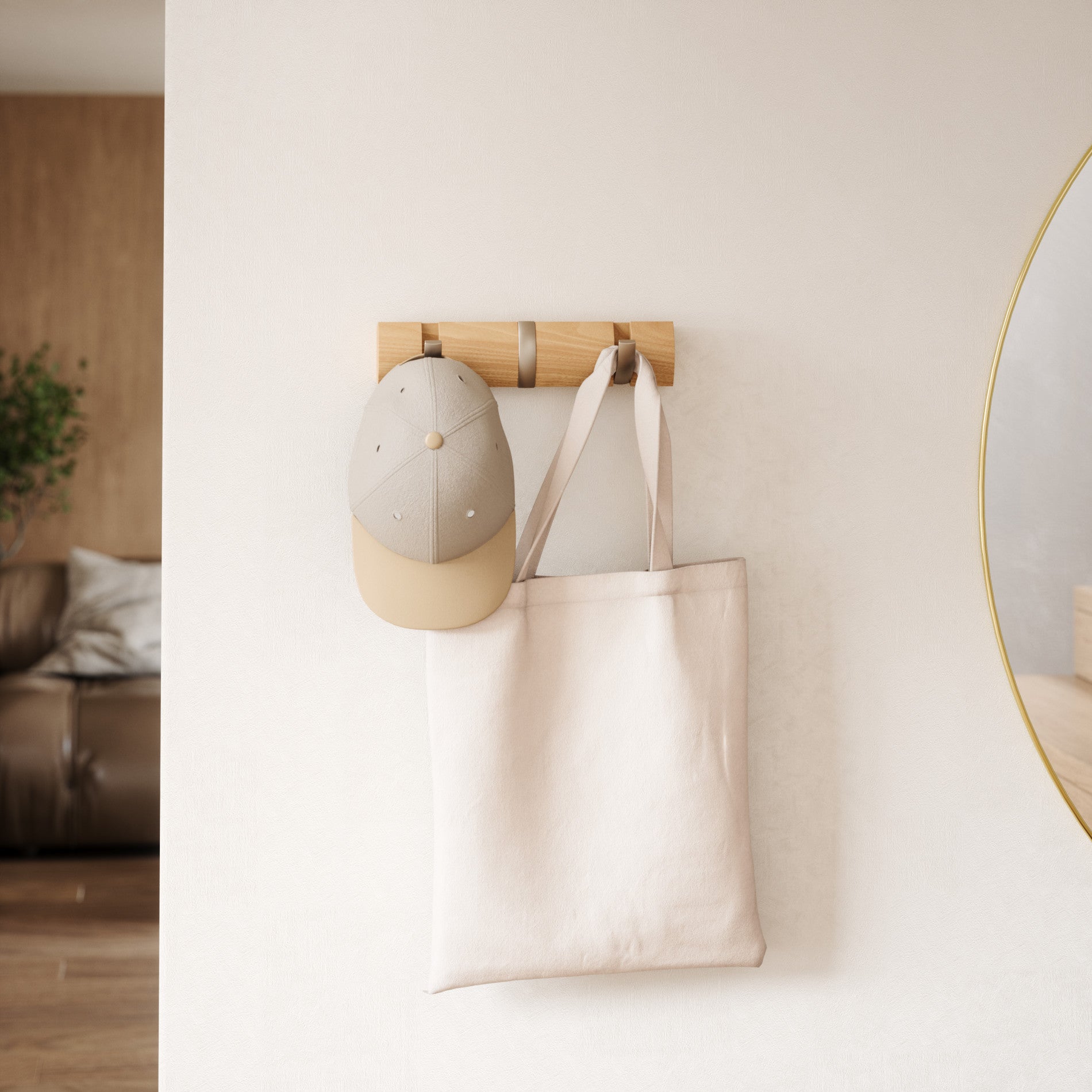 Flip 3 Wall Hook - Heavy Duty Hanging Organizer for Keys, Hats & Coats - Perfect for Entryway, Garage & Mudroom Organization