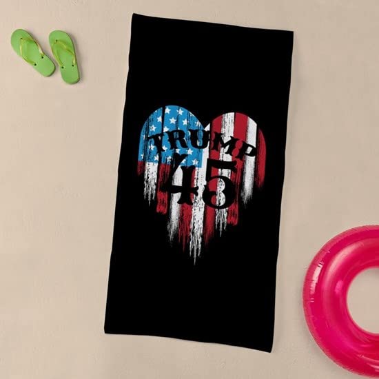 Trump America Large Beach Towel - Soft, Absorbent & Unique Patriotic Design | Perfect for Pool, Beach, Picnics & Outdoor Activities