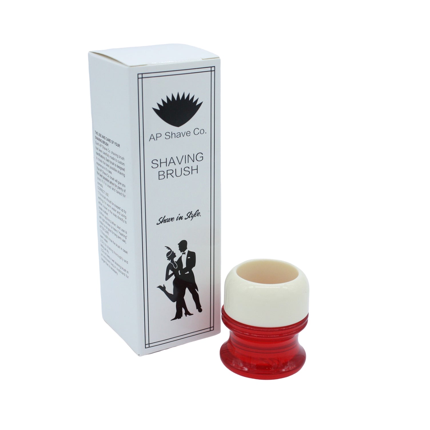 Premium Ivory Red Shaving Brush Handle for 24mm & 26mm Knots - Factory Second - Perfect for Wet Shaving & Barber Shop Use