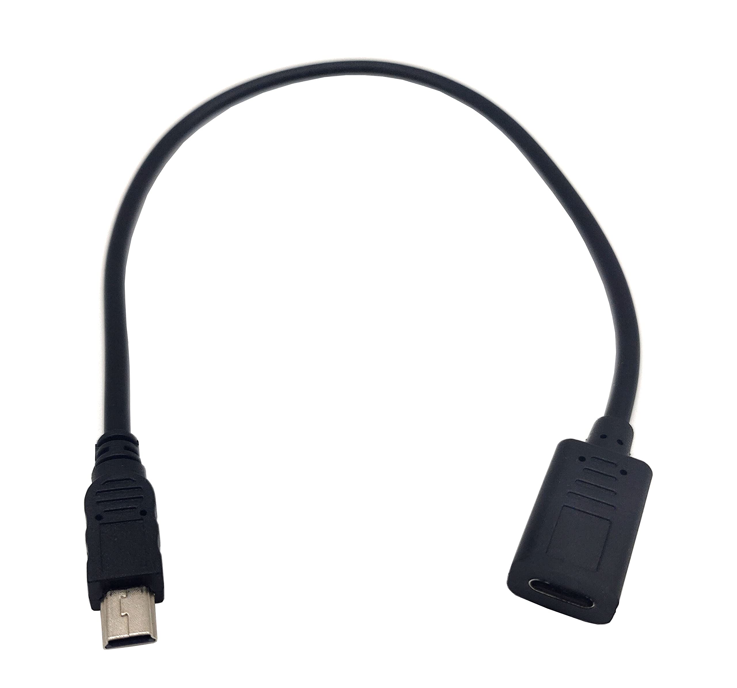 Qaoquda USB C to Mini USB Cable Adapter - USB Type C Female to Mini USB Male Charging Cord for MacBook Pro, Laptops, Android Devices - Perfect for Charging Phones, Tablets & Portable Electronics (Type C F/Mini M)