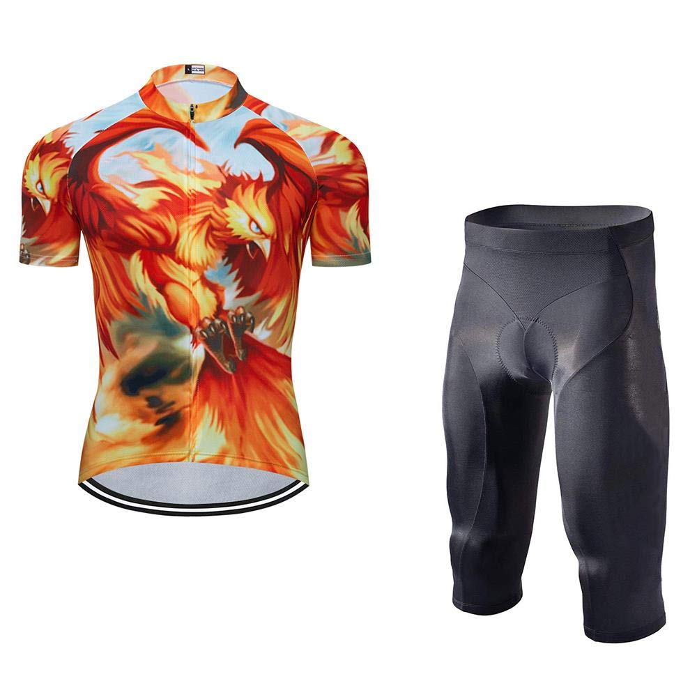 Men's Cycling Jersey & Bib Shorts Set - Quick-Dry, Full-Zip Road Bike Clothing Kit for Training & Racing | Perfect for Road Cycling, Triathlon & Outdoor Sports