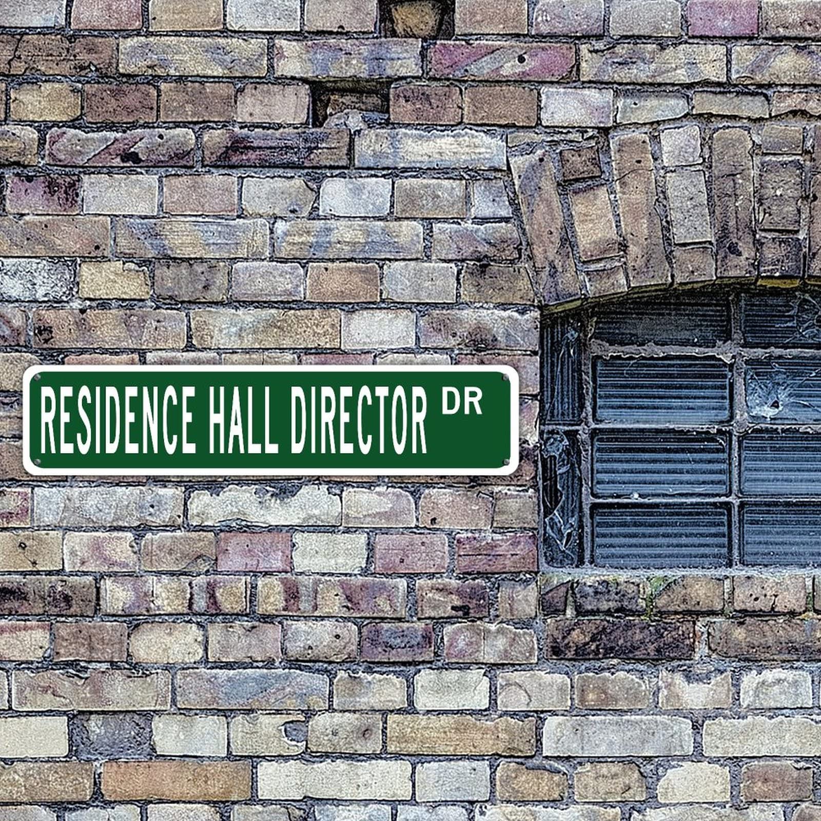 Custom Metal Plaque Sign 4x18 Inch - Farmhouse Green Office & Residence Hall Director Sign for Street, Road, Garden, Yard Decor | Weather-Resistant for Garage, Office, Restaurants | Easy to Mount Wall Decor for Home & Business