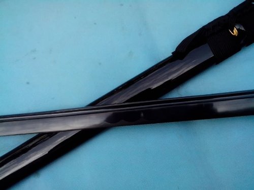 Premium Ninja Sword for Sale - Authentic Japanese Samurai Katana with Medium Carbon Steel Blade & Black Surface Finish - Includes Wooden Scabbard - Perfect for Martial Arts Training, Cosplay, and Collectors Display