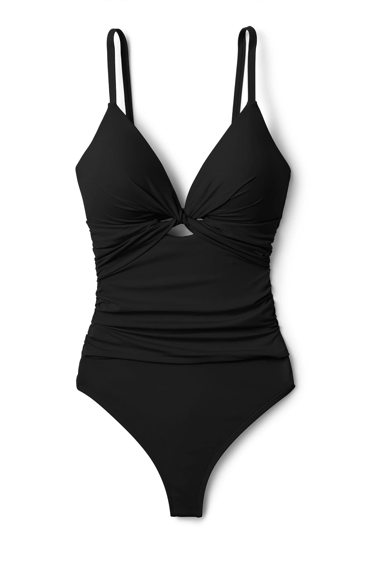 La Blanca Women's One Piece Swimsuit with Twist Keyhole Design - Island Goddess Bathing Suit for Beach Vacation & Pool Party