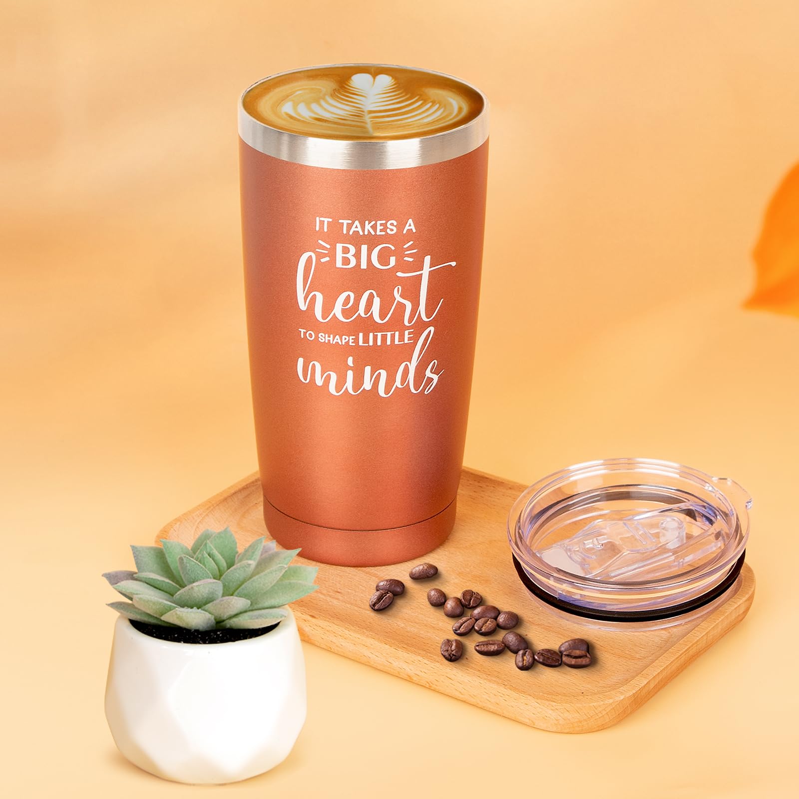 20oz Insulated Wine Tumbler for Women - Best Teacher Appreciation Gift, Christmas Present & Graduation Gift Idea - Perfect Thank You Present for Educators, Students & New Teachers - Great for Classrooms, Office Use & Daily Coffee/Tea Enjoyment