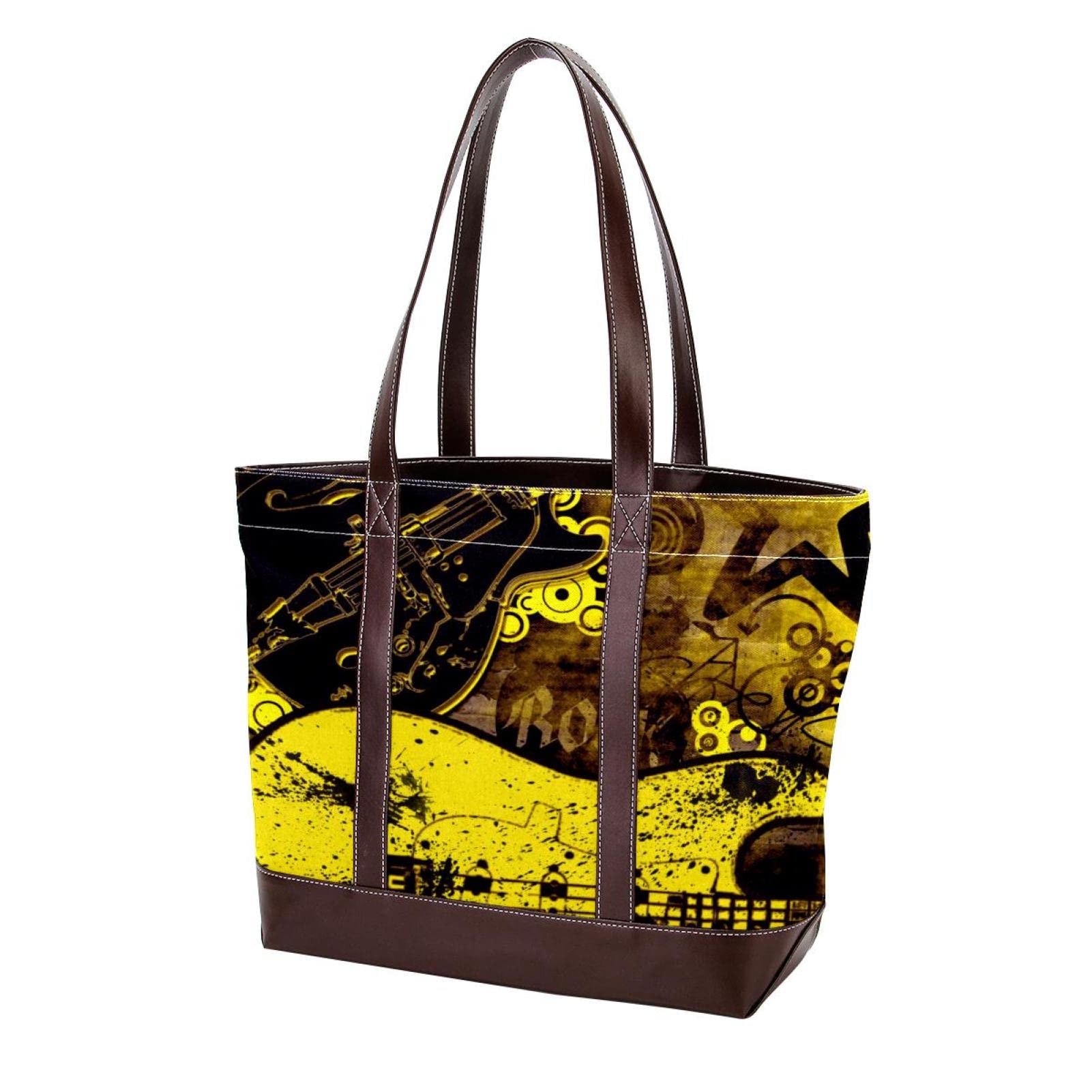 Grimace Skull Tote Bag for Women - Large Leather Canvas Shoulder Bag, Top Handle Satchel Purse - Perfect for Work, Travel & Casual Outings