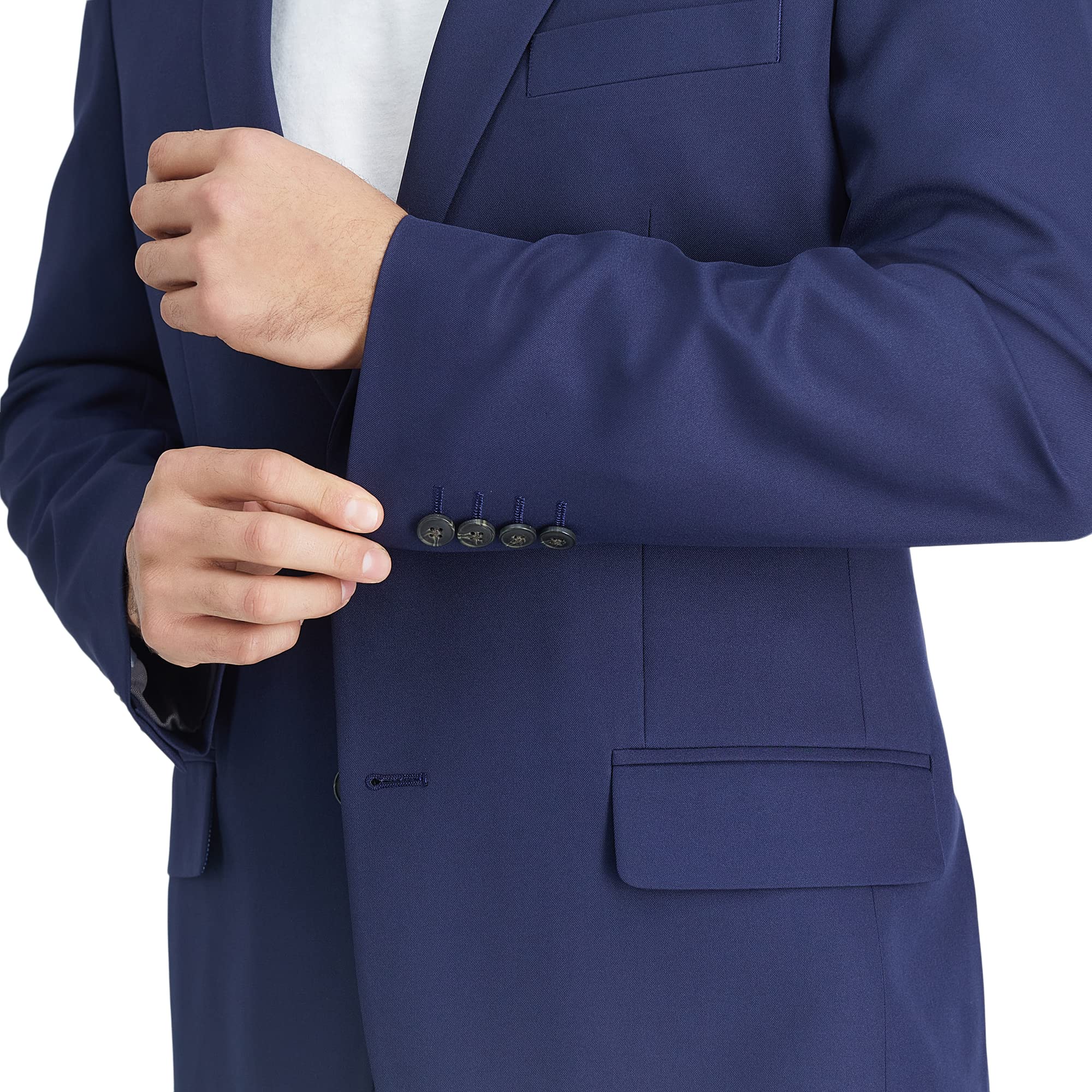 Haggar Men's Classic Fit Gabardine Blazer - Active Series | Comfortable Business & Casual Jacket for Office, Wedding & Formal Events (Regular, Big & Tall Sizes)