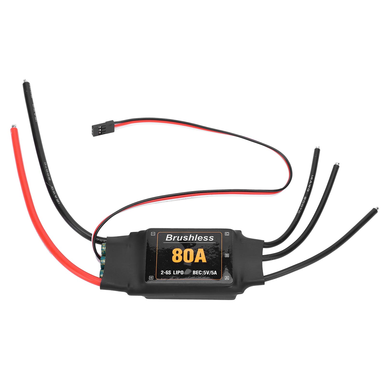 RiToEasysports 80A Brushless ESC - High Precision RC Speed Controller for RC Airplane & Helicopter | Waterproof & Durable | Perfect for FPV Racing & Aerial Photography