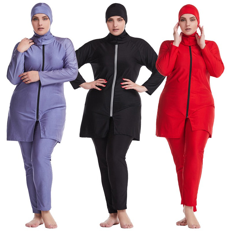 Plus Size Burkinis Swimwear for Muslim Women - Modest Full Coverage Swimsuits for Beach & Pool Activities