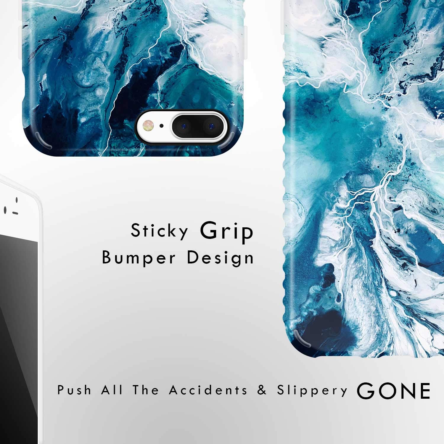 Premium Watercolor iPhone 8 Plus & iPhone 7 Plus Case - Akna GripTight Series Shockproof Silicone Cover with Ultra HD Print (Graphic 102241-US) - Perfect for Daily Protection & Stylish Outfit Matching
