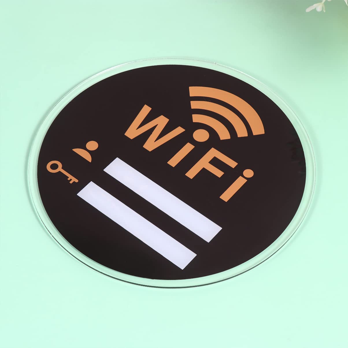 BESPORTBLE Acrylic Wall Sign - WiFi Password Reminder for Home & Office - Modern Decorative Sign for Living Room, Cafe, Restaurant