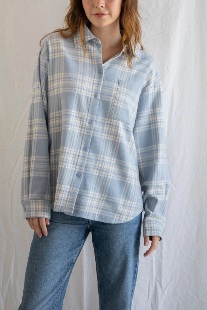Snowfall Checkered Shirt for Men - Stylish Flannel Plaid Button Down Shirt - Casual Winter Fashion for Outdoor Activities and Holiday Gatherings