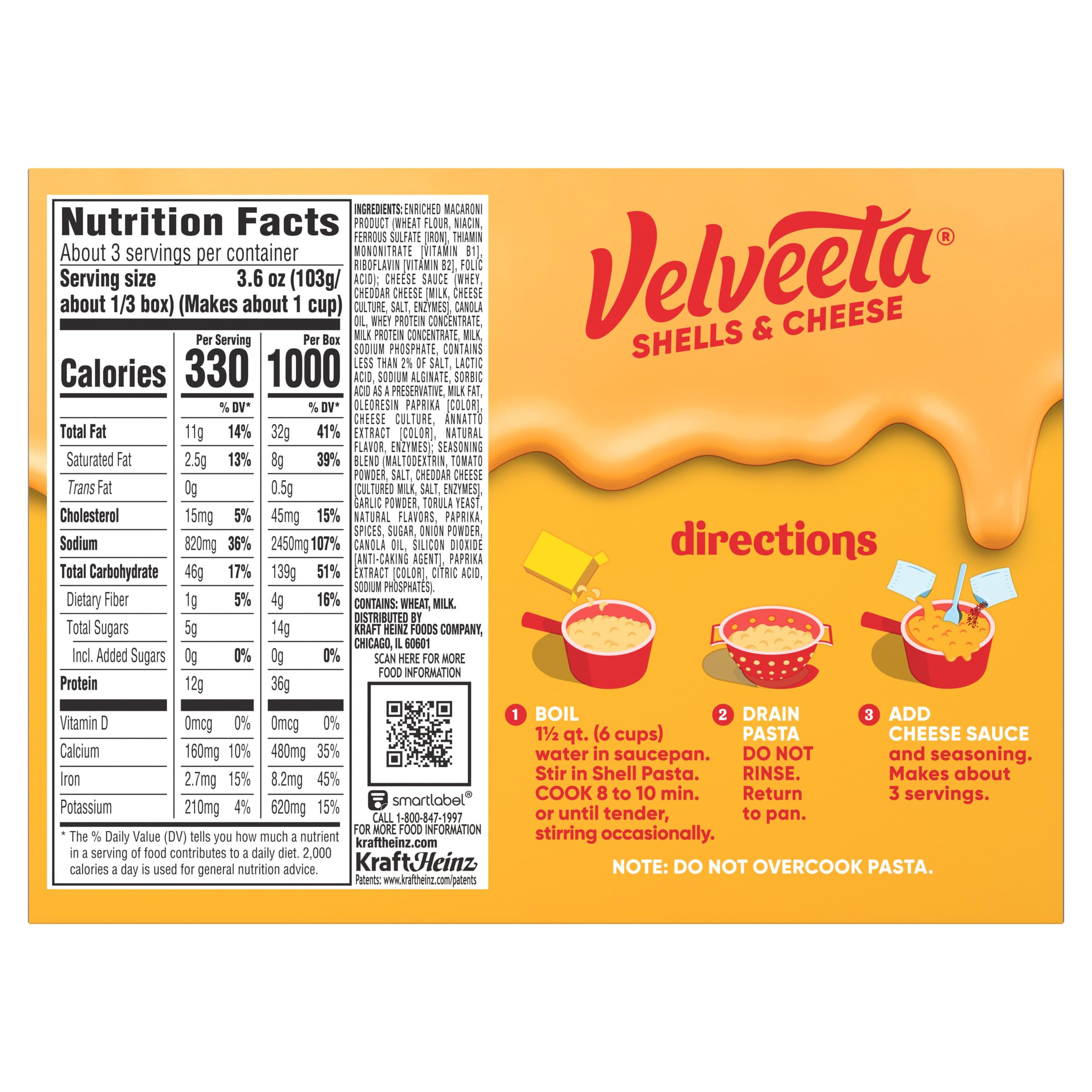 Velveeta Pizza Flavored Shells & Cheese - 10.9 oz Box with Shell Pasta, Cheese Sauce & Seasoning | Easy Microwave Meal for Kids & Family Dinners | Perfect for Quick Lunches, Snacks & Comfort Food